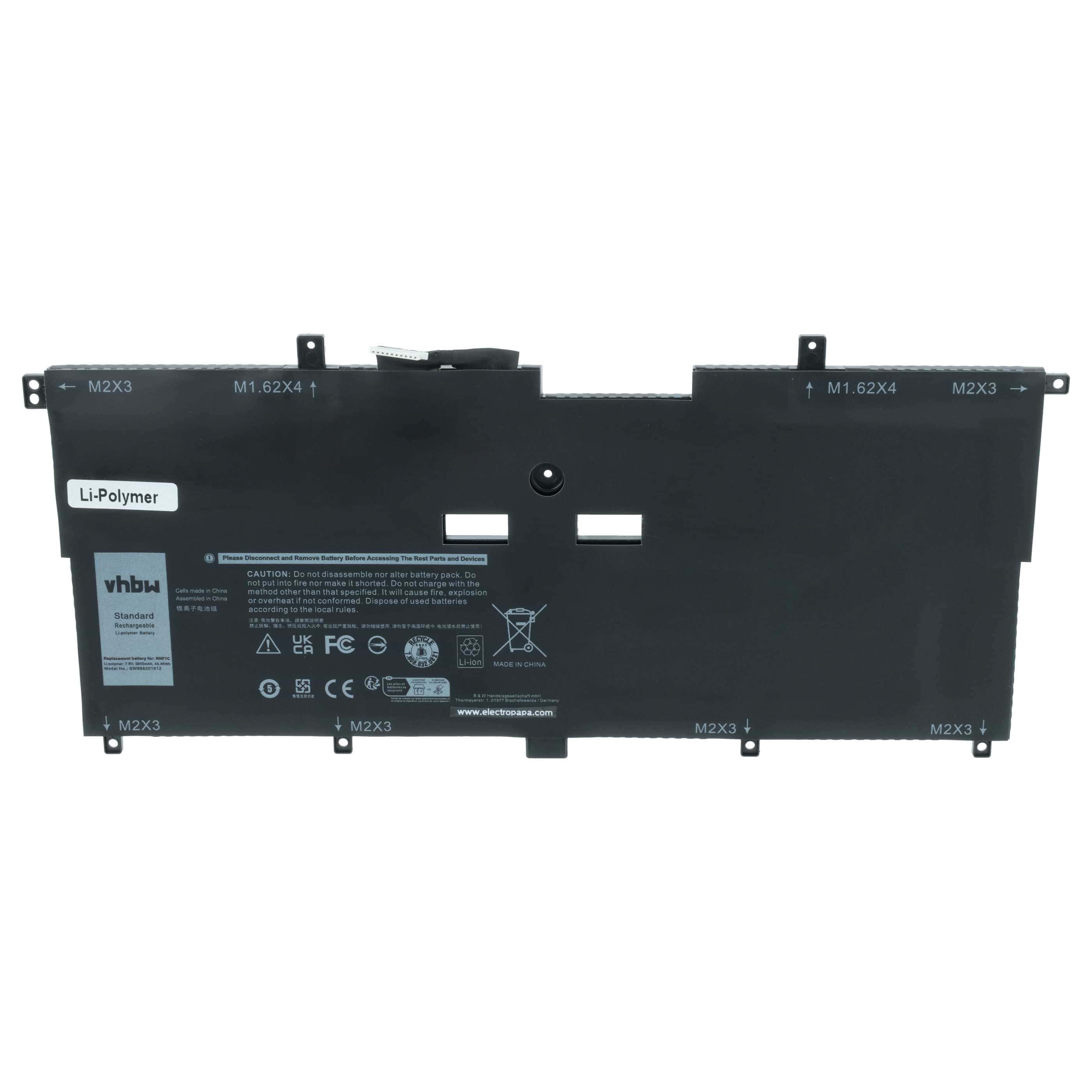 Akumulator do laptopa zamiennik Dell 0NNF1C, 0HMPFH, P71G001, NP0V3, NNF1C, HMPFH - 5850 mAh 7,6 V LiPo