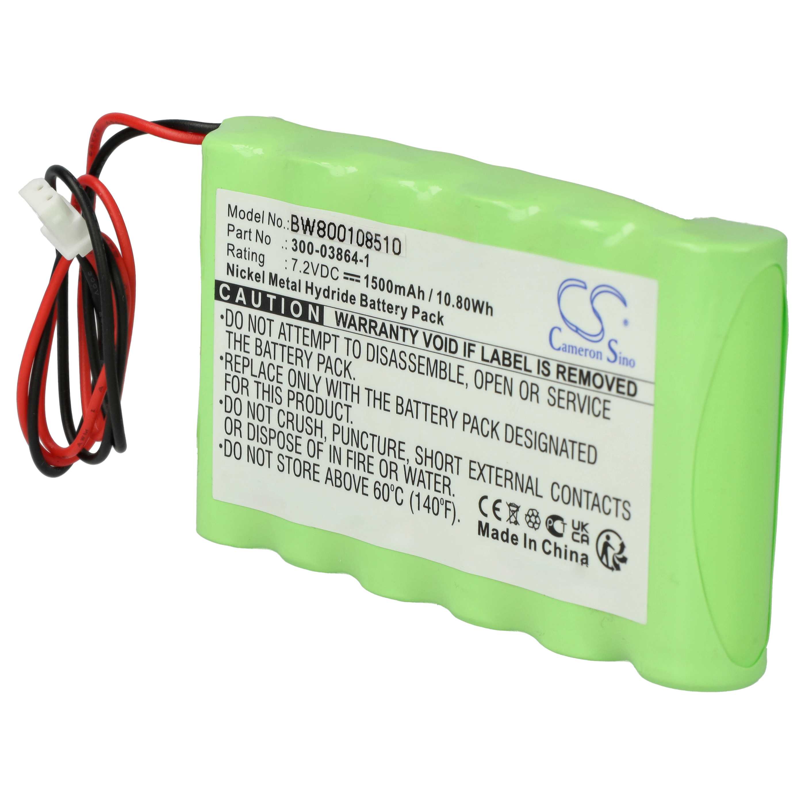 Mobile Computer 2x Battery replaces Bentel BW-B72K - 1500mAh, 7.2V