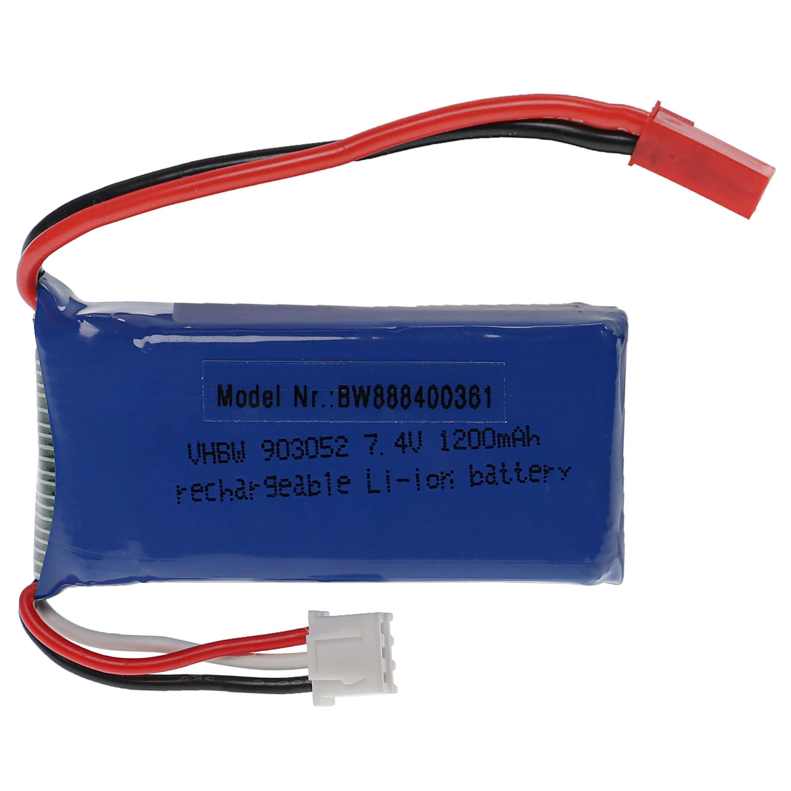 Batterie pour modèle radio-télécommandé - 1200mAh 7,4V Li-polymère, BEC