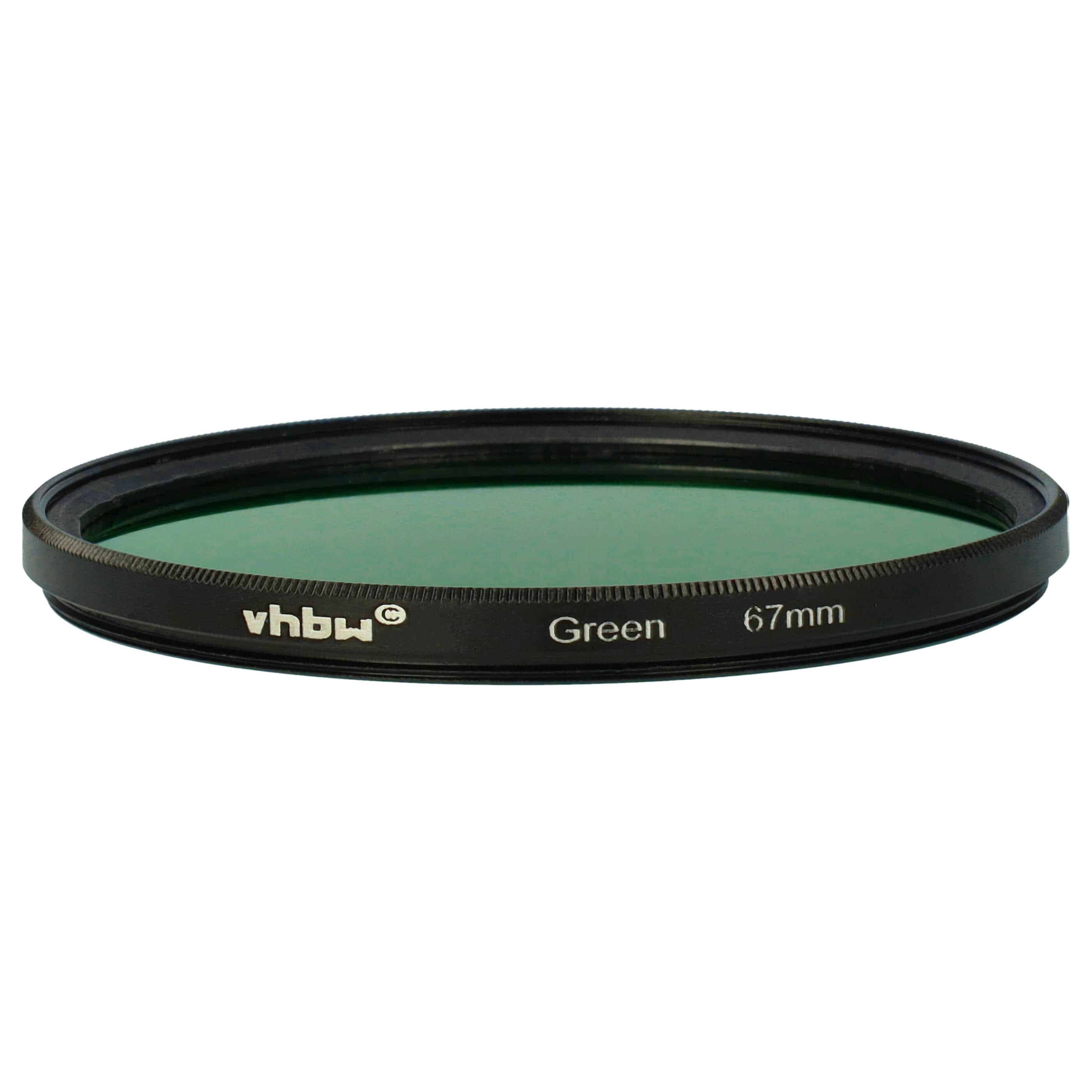 Filtr fotograficzny na obiektywy z gwintem 67 mm - filtr zielony