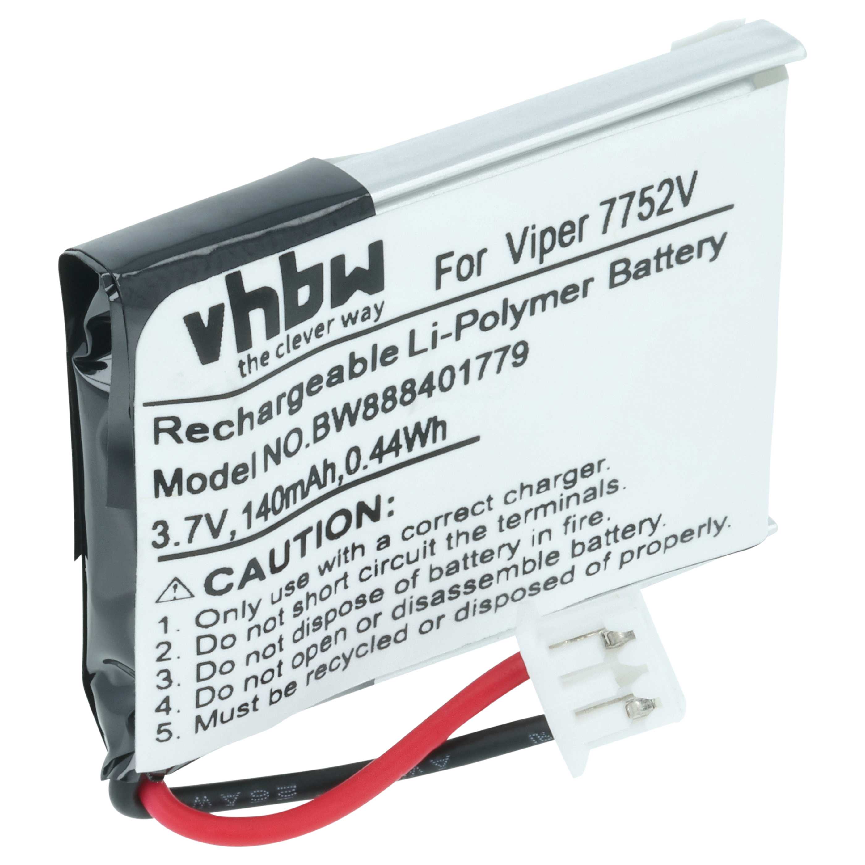 Remote Control Battery replaces Viper GEB402025 - 120 mAh 3.7 V Li-polymer