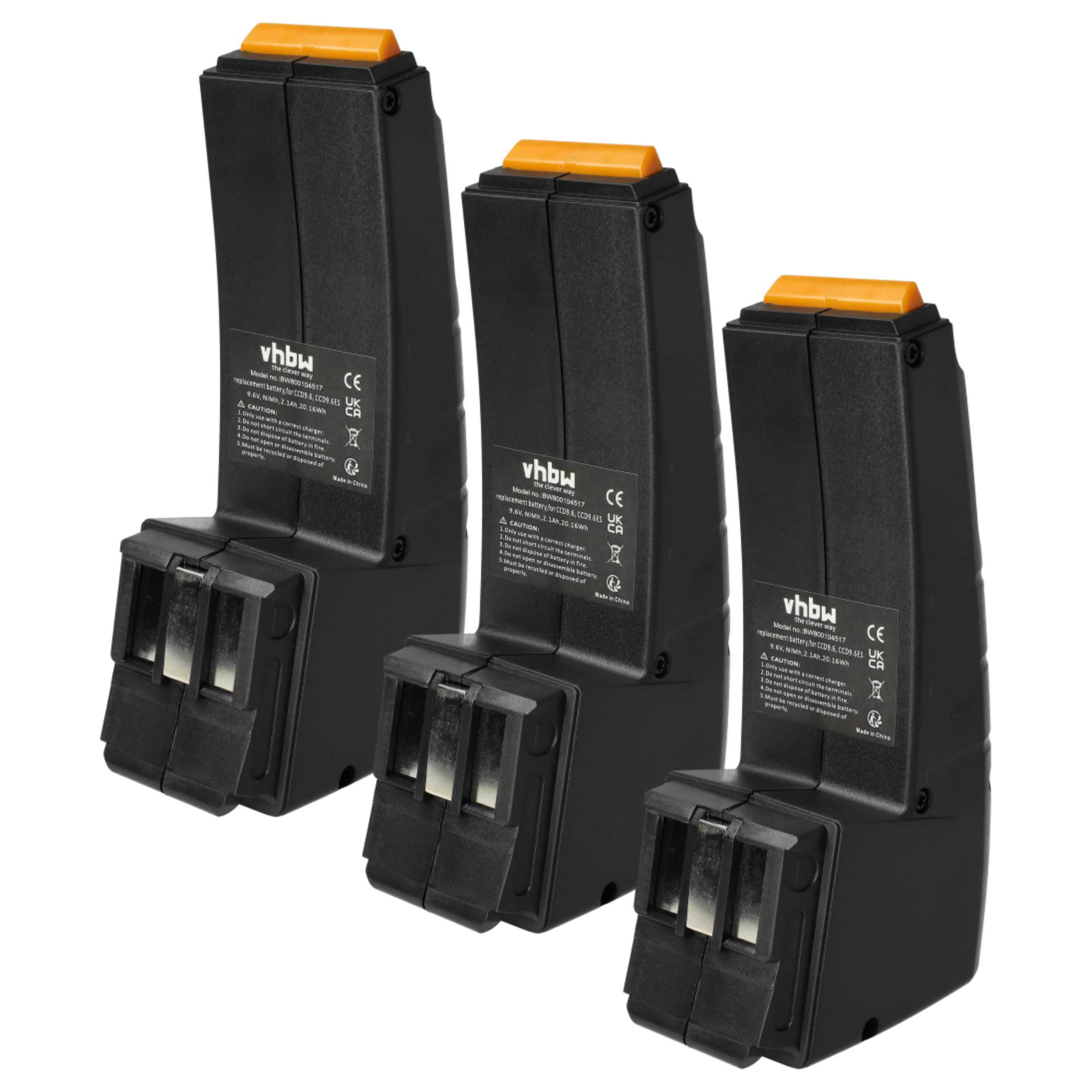 3x Batería reemplaza Festo / Festool CCD9.6 para herramienta - 2100 mAh, 9,6 V, NiMH