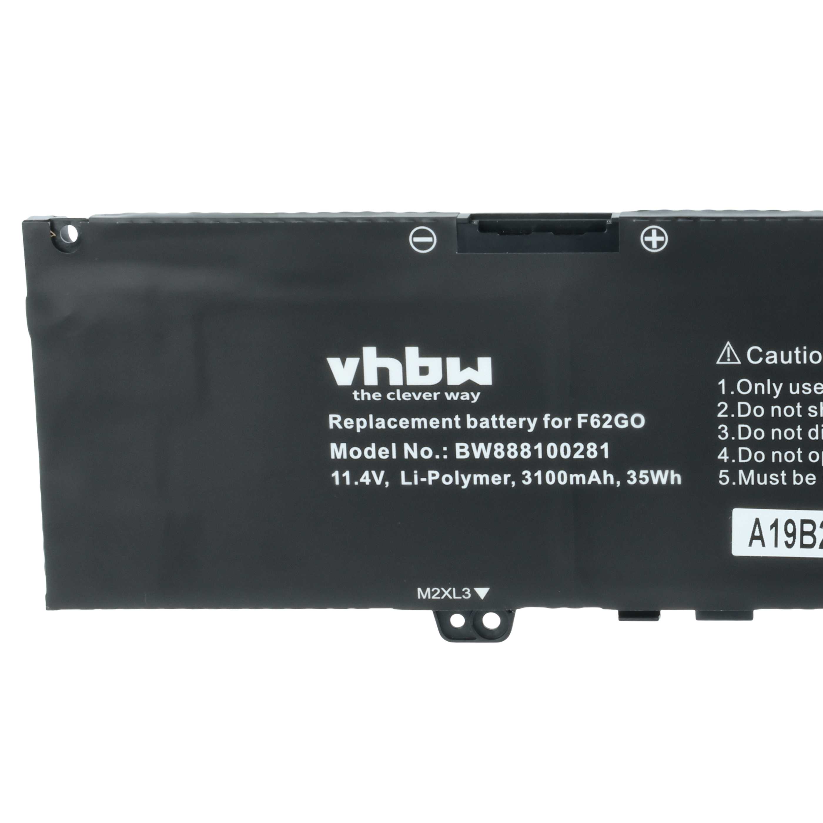 Akumulator do laptopa zamiennik Dell 39DY5, F62GO, F62G0, 0RPJC3, 039DY5 - 3100 mAh 11,4 V Li-Ion, czarny