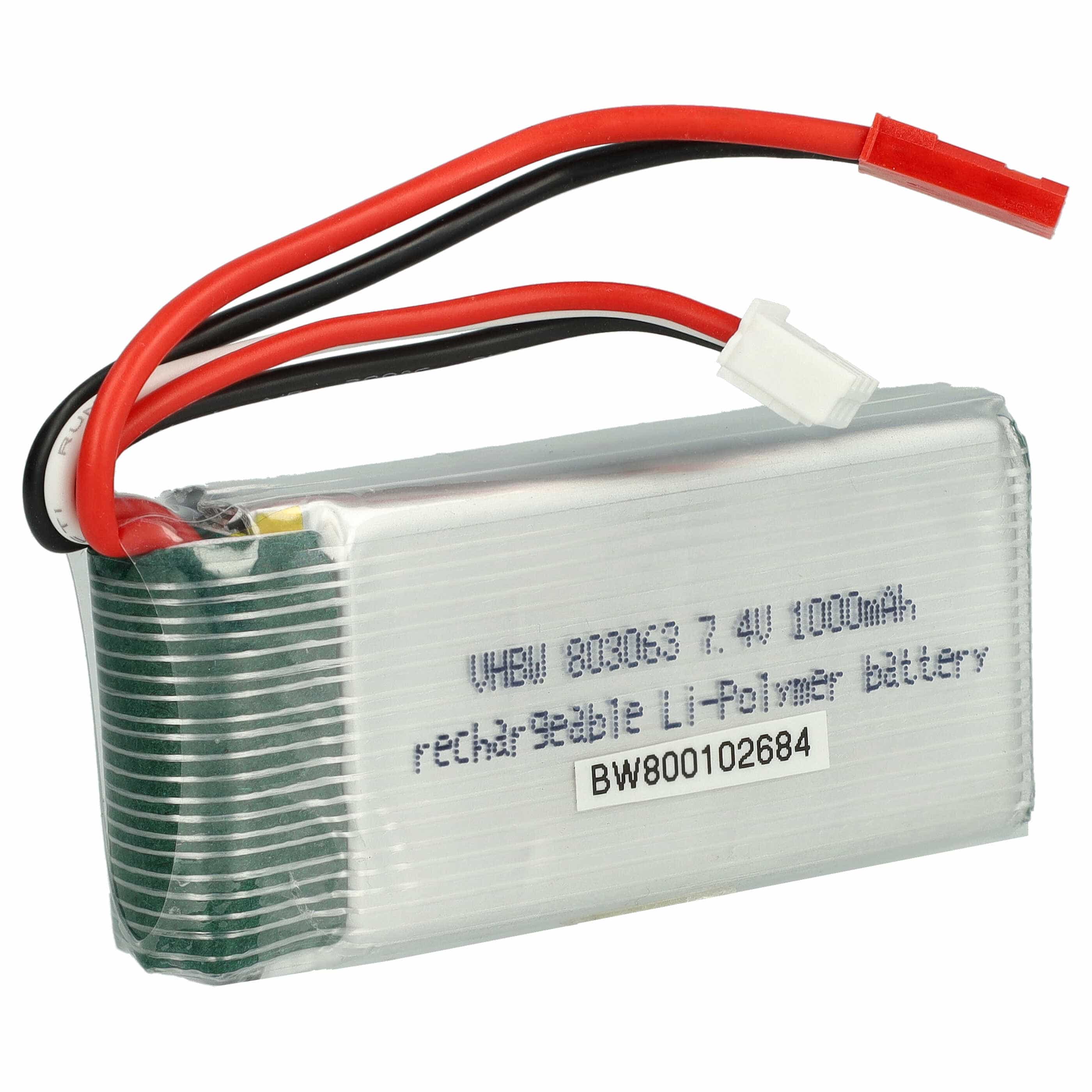 Batería para dispositivos modelismo - 1000 mAh 7,4 V Li-poli, JST-SYP-2P