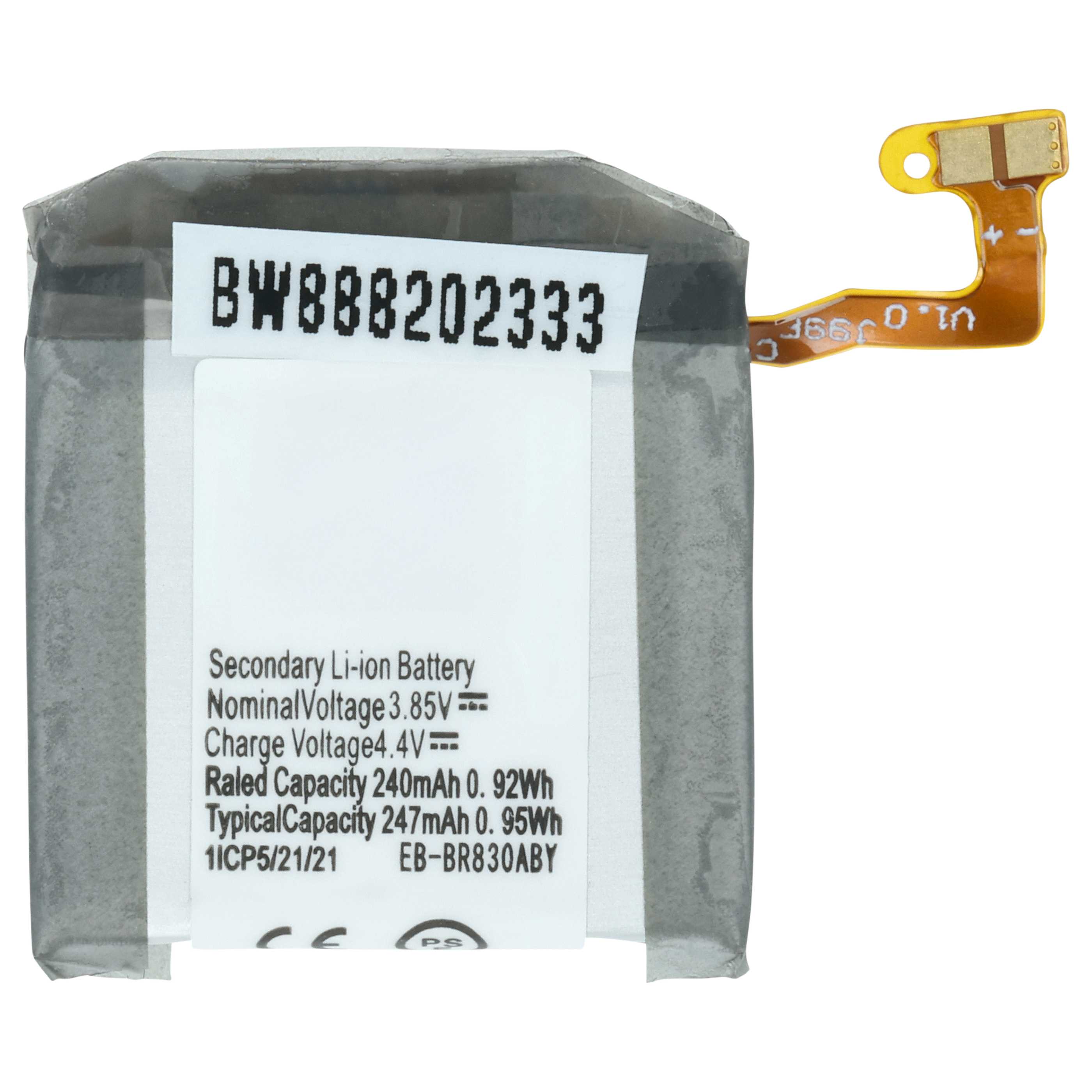 Smartwatch Battery replaces Samsung EB-BR830ABY, GH43-04968A - 220 mAh 3.85 V Li-polymer