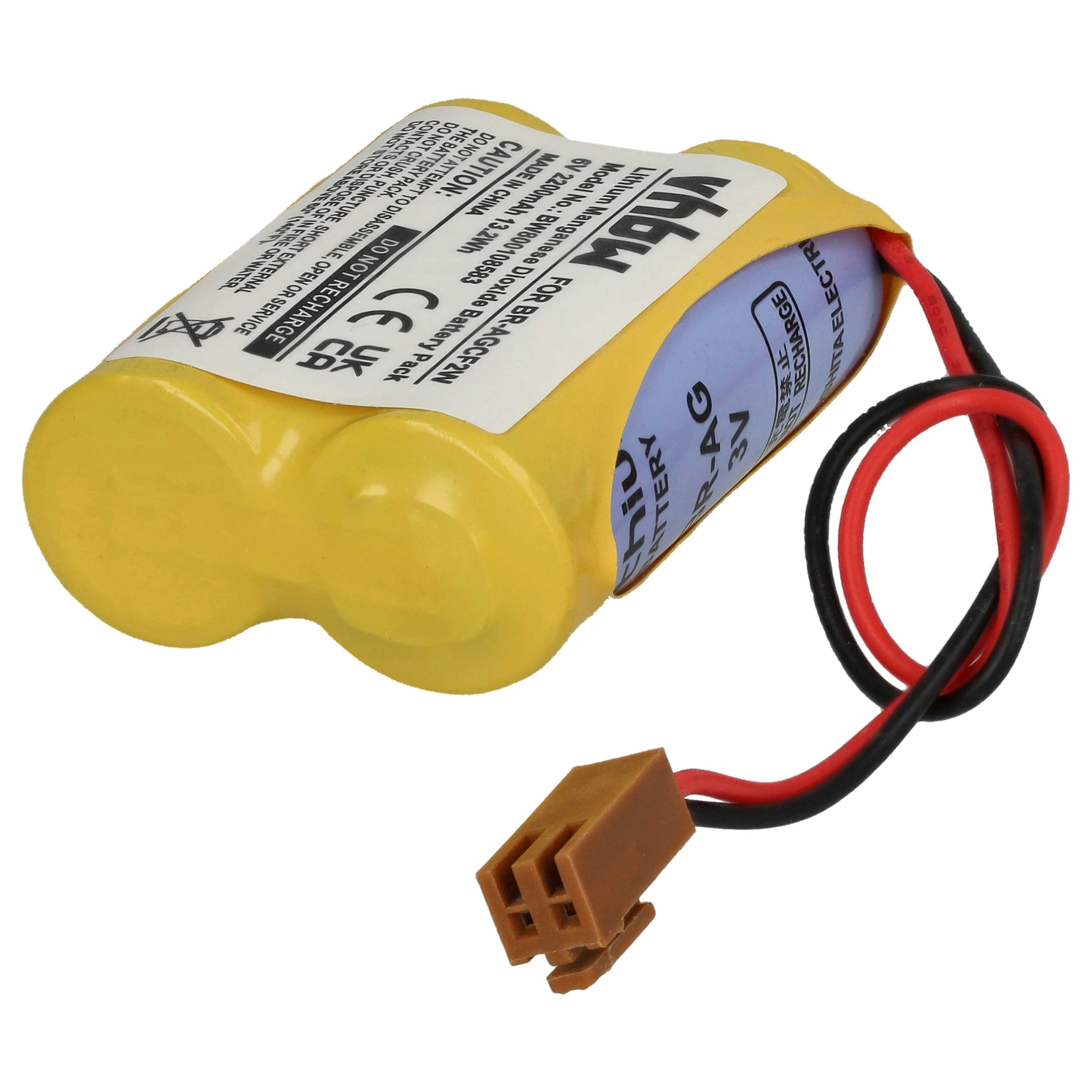 2x Akumulator do PLC programowalnego sterownika zamiennik GE Fanuc BR-ACF2P, BR-AGCF2P - 2200 mAh 6 V Li-MnO2