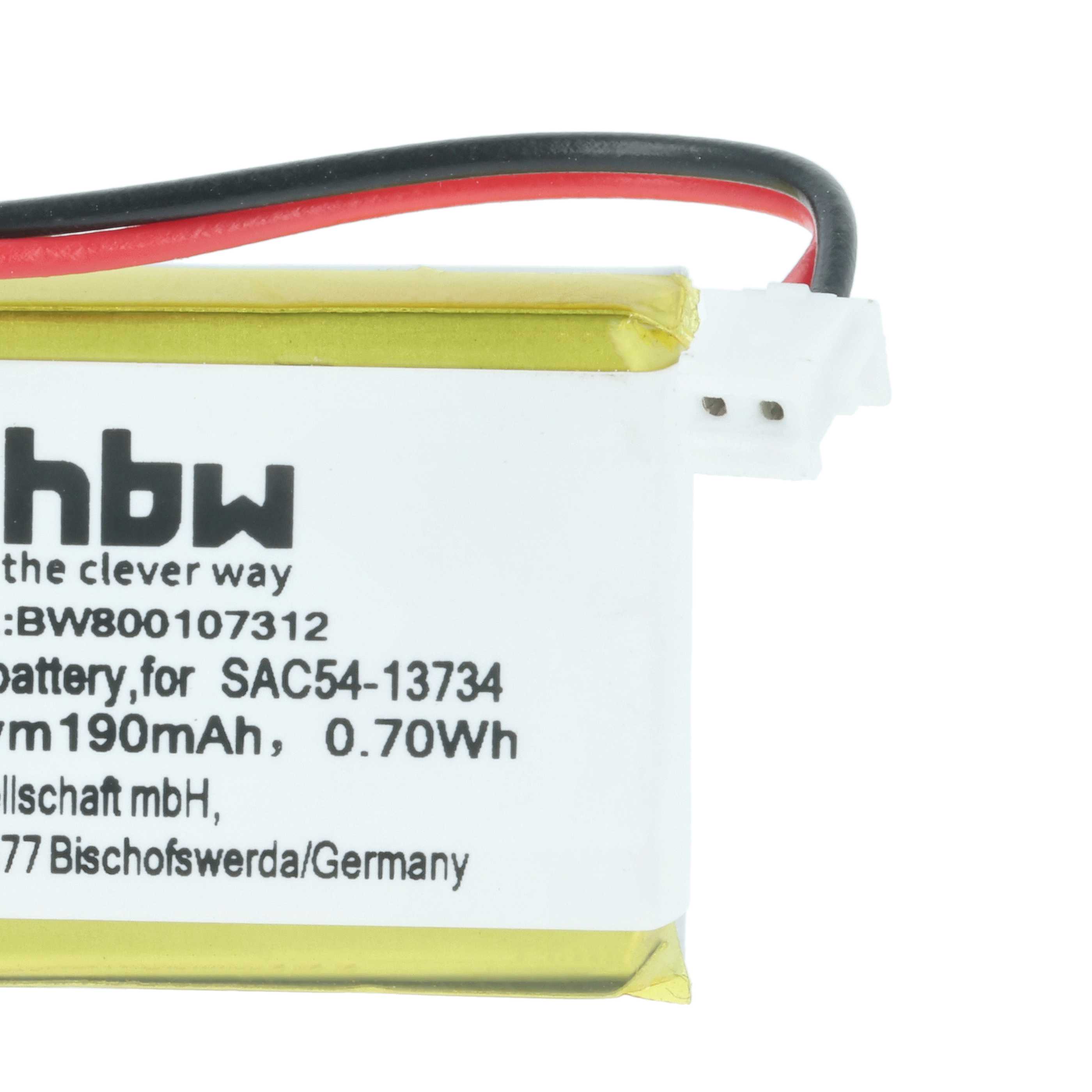 Batteria collare per collare per cani sostituisce Sportdog SAC54-13734 - 190mAh 3,7V Li-Poly