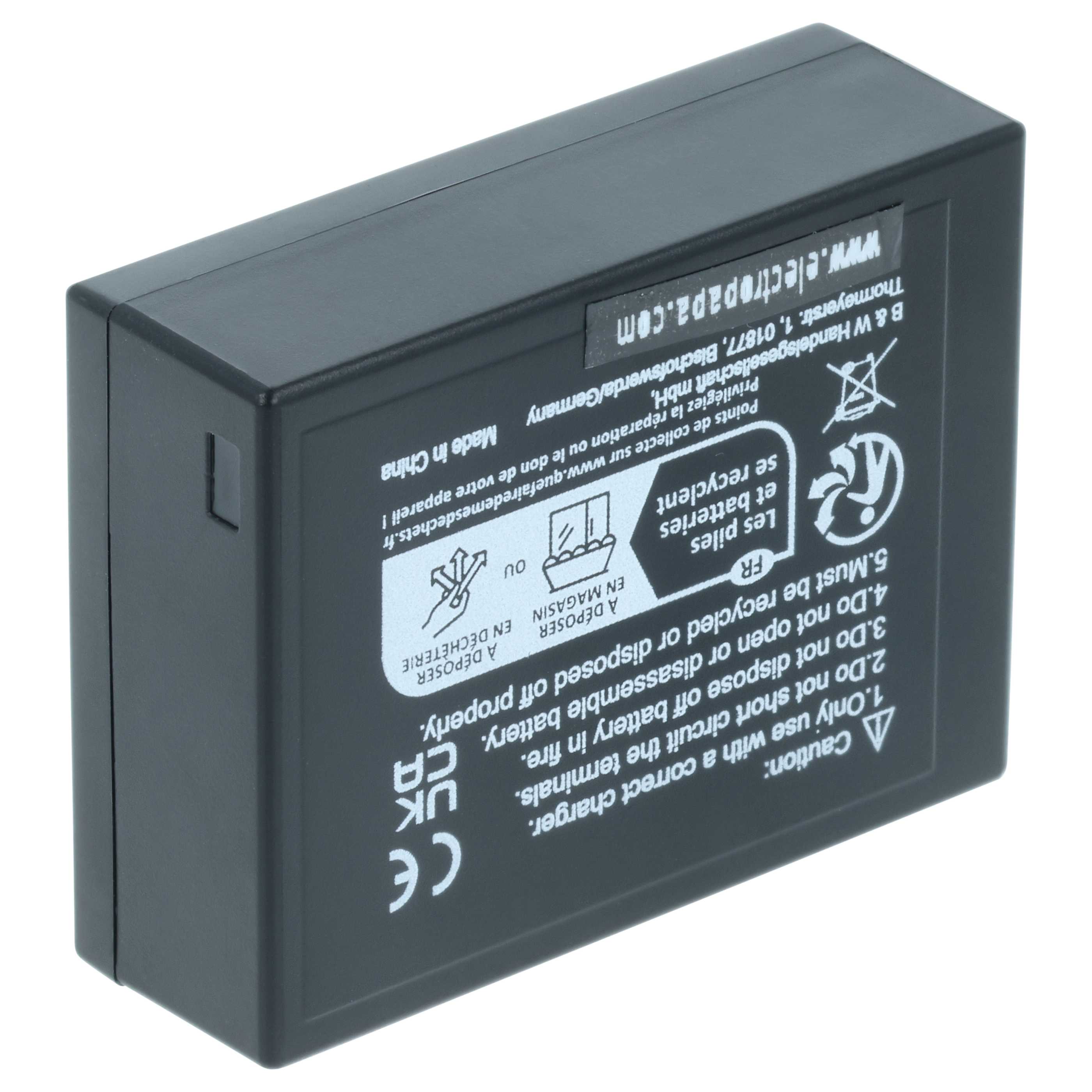 3x Battery replaces Fuji Fujifilm NP-W126s, NP-W126 - 800mAh, 7.2V, Li-Ion