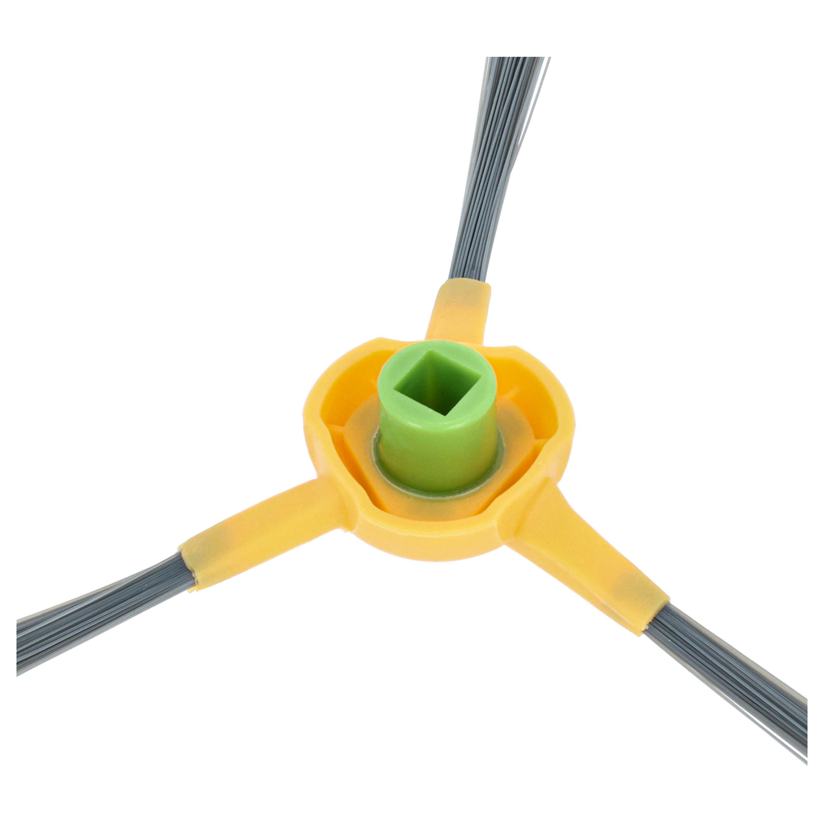 2x Side Brush replaces Ecovacs D-S374 for Ecovacs Robot Vacuum Cleaner - 3-armed, grey, yellow