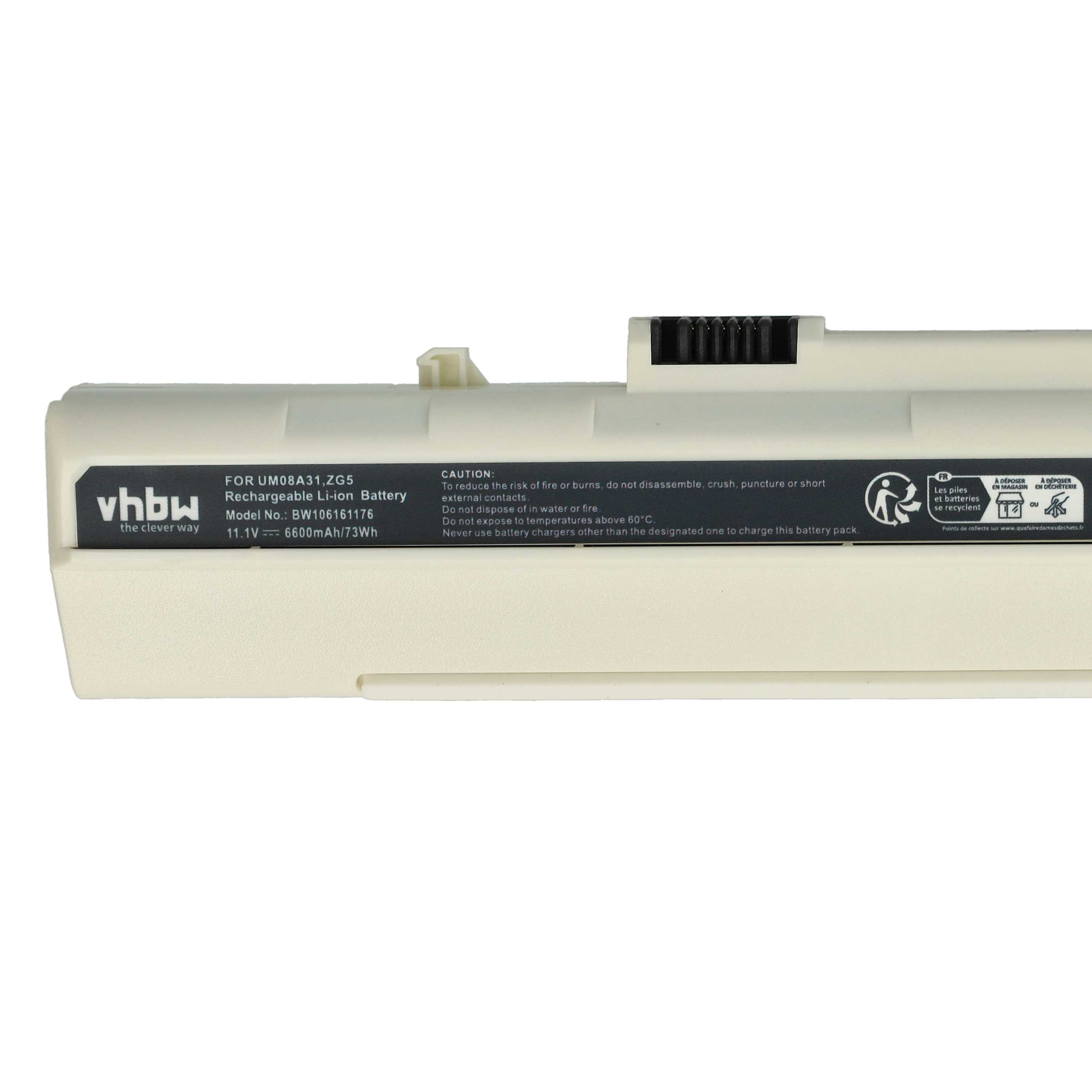 Akumulator do laptopa zamiennik Acer BT.00605.035, 934T2780F, BT.00607.039 - 6600 mAh 11,1 V Li-Ion, biały