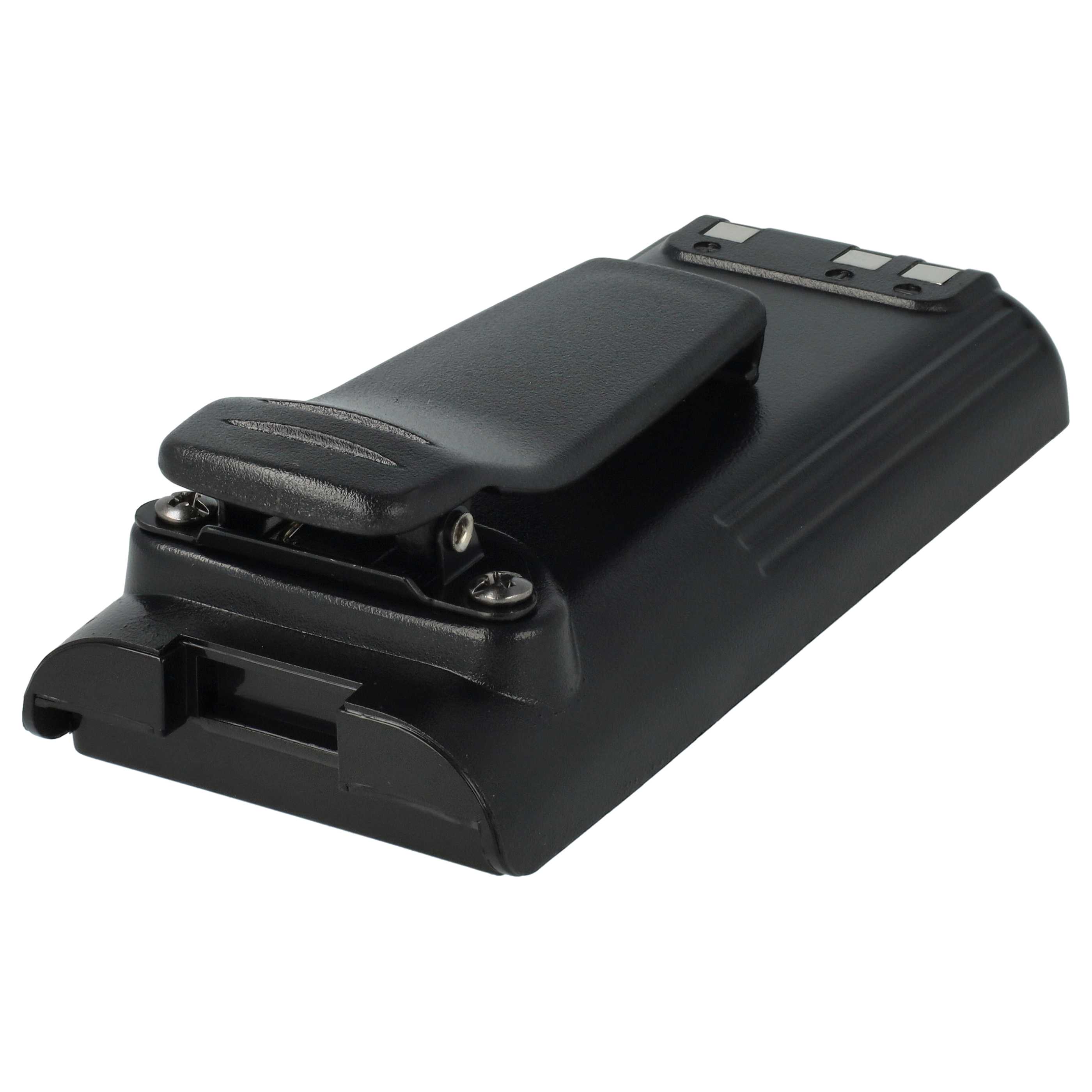 Radio Battery replaces Icom BP-210N, BP-211, BP-210, BP-209N, BP-209 - 1650 mAh 7.2 V NiMH + Belt Clip