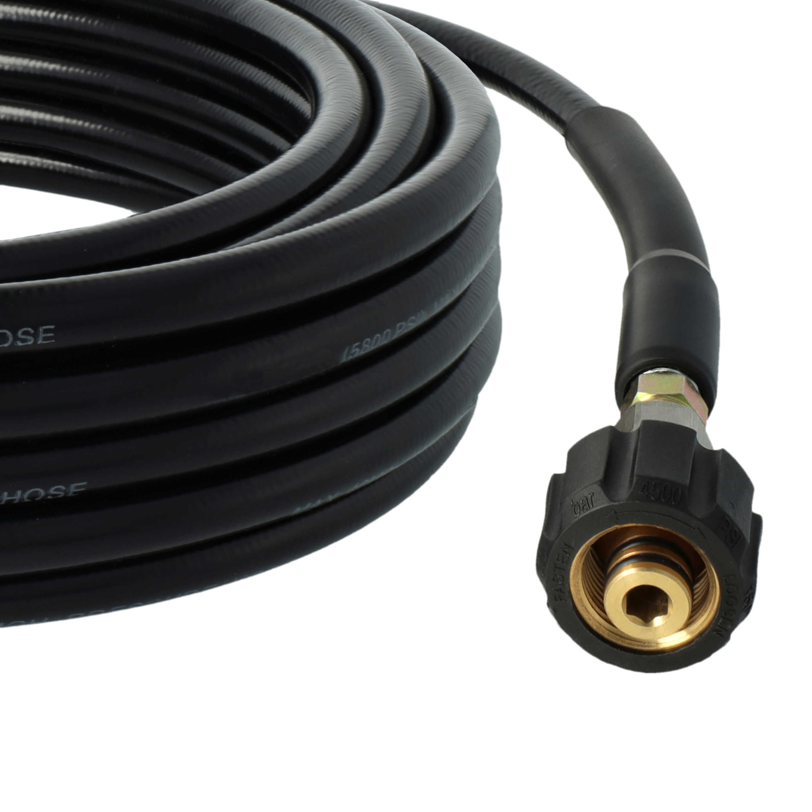 vhbw 10 m Extension Hose High-Pressure Cleaner with M22 x 1.5 Threaded Connection Black
