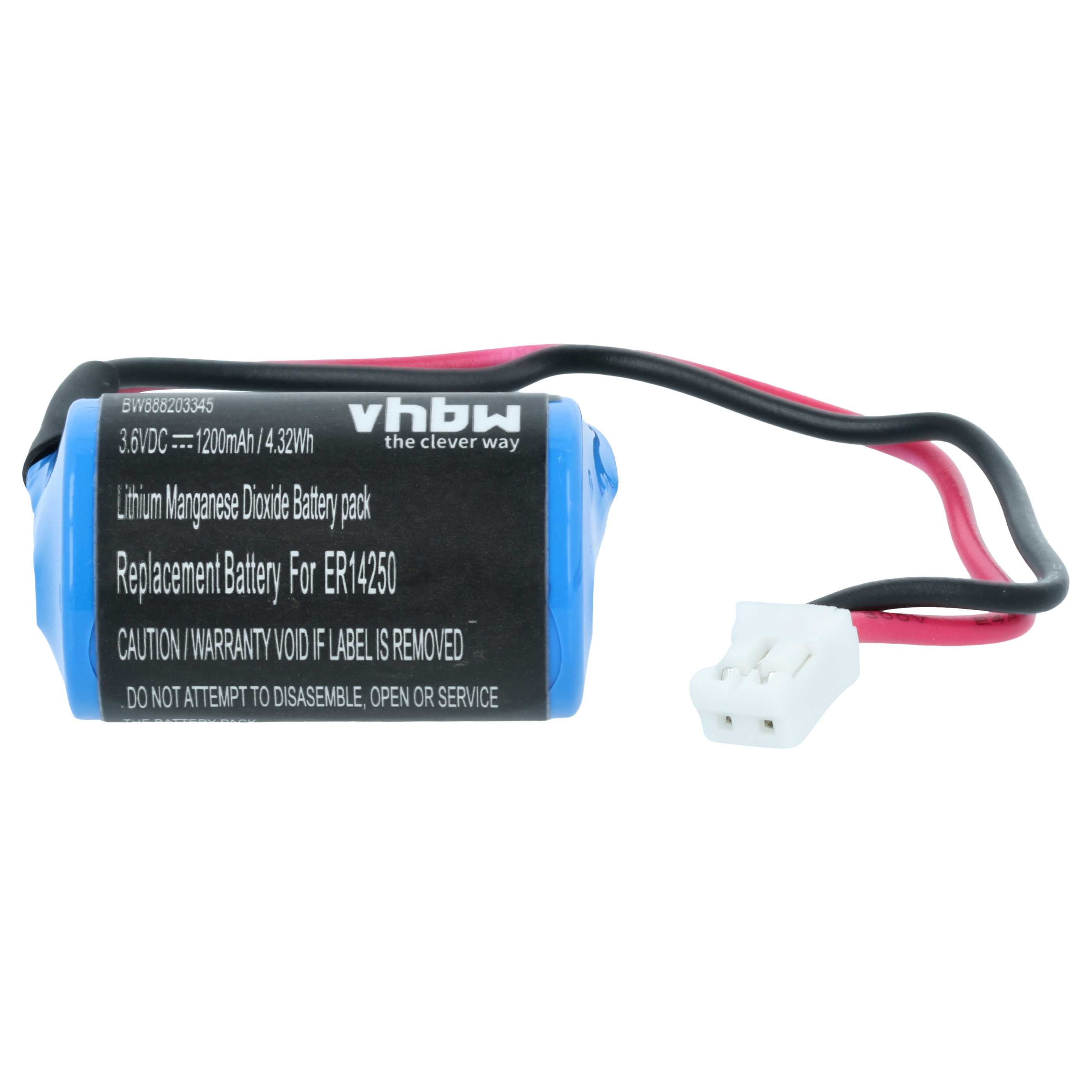 Pile (2 pcs.) remplace Siemens A2C59511954, A2C59511954X chronotachygraphe - 1200mAh 3,6V Li-SOCl2