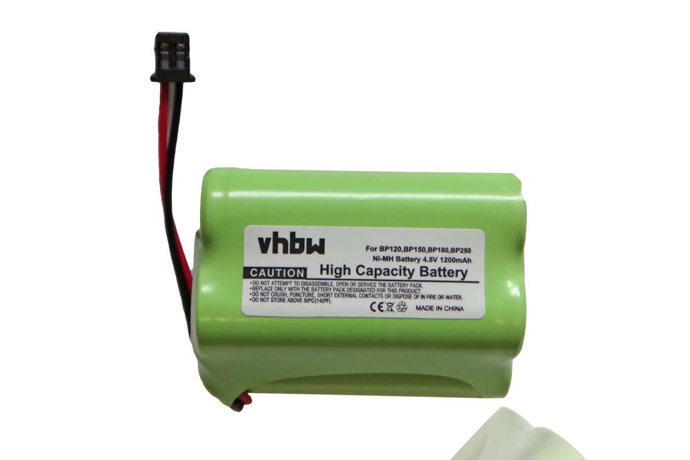 Batería reemplaza BP120, BBTY0356001, BP180, BP150 para radio, walkie-talkie Uniden - 1200 mAh 4,8 V NiMH