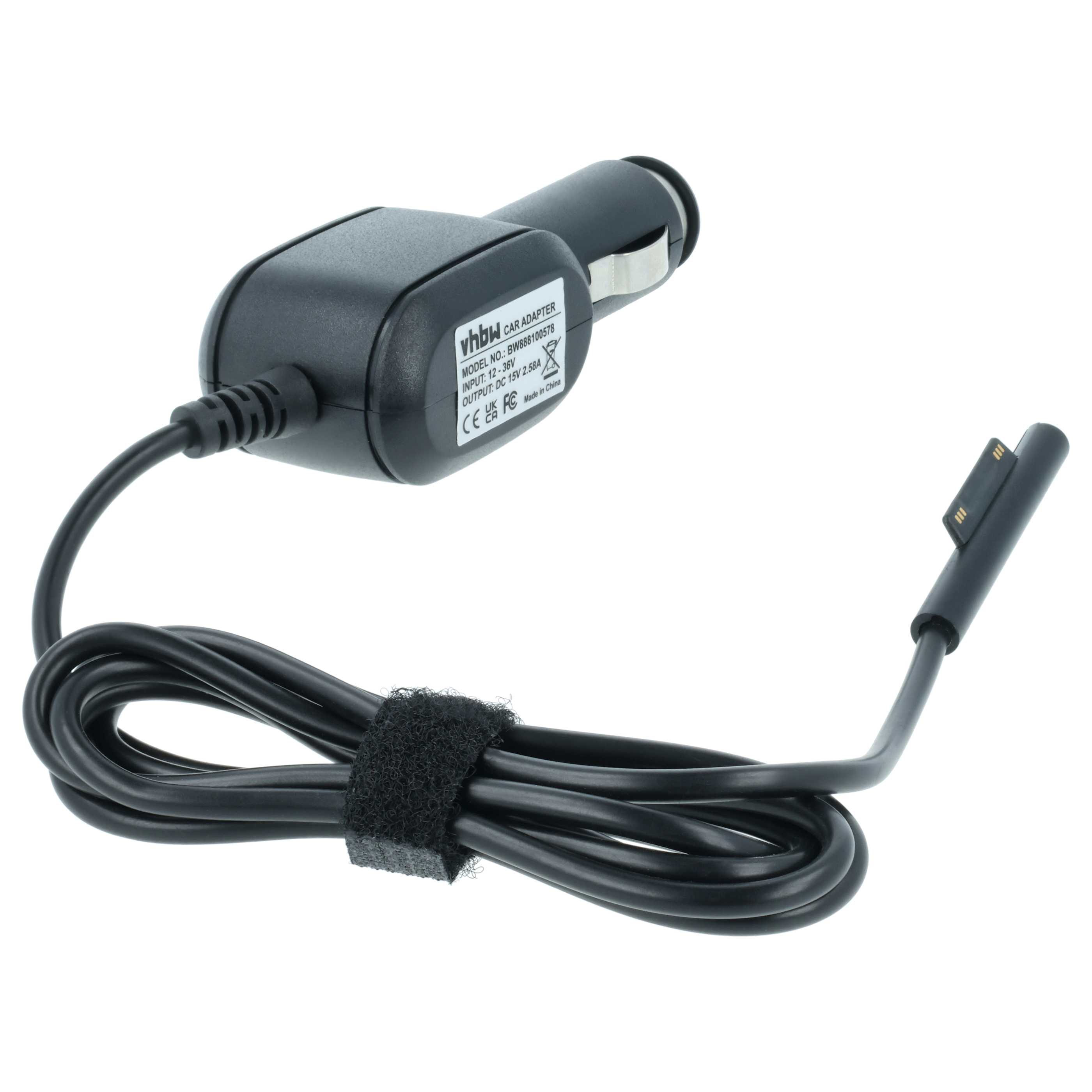 Vehicle Charger replaces Microsoft 1735, 1706, 1800, 1736 Notebook, Tablet - 2.58 A