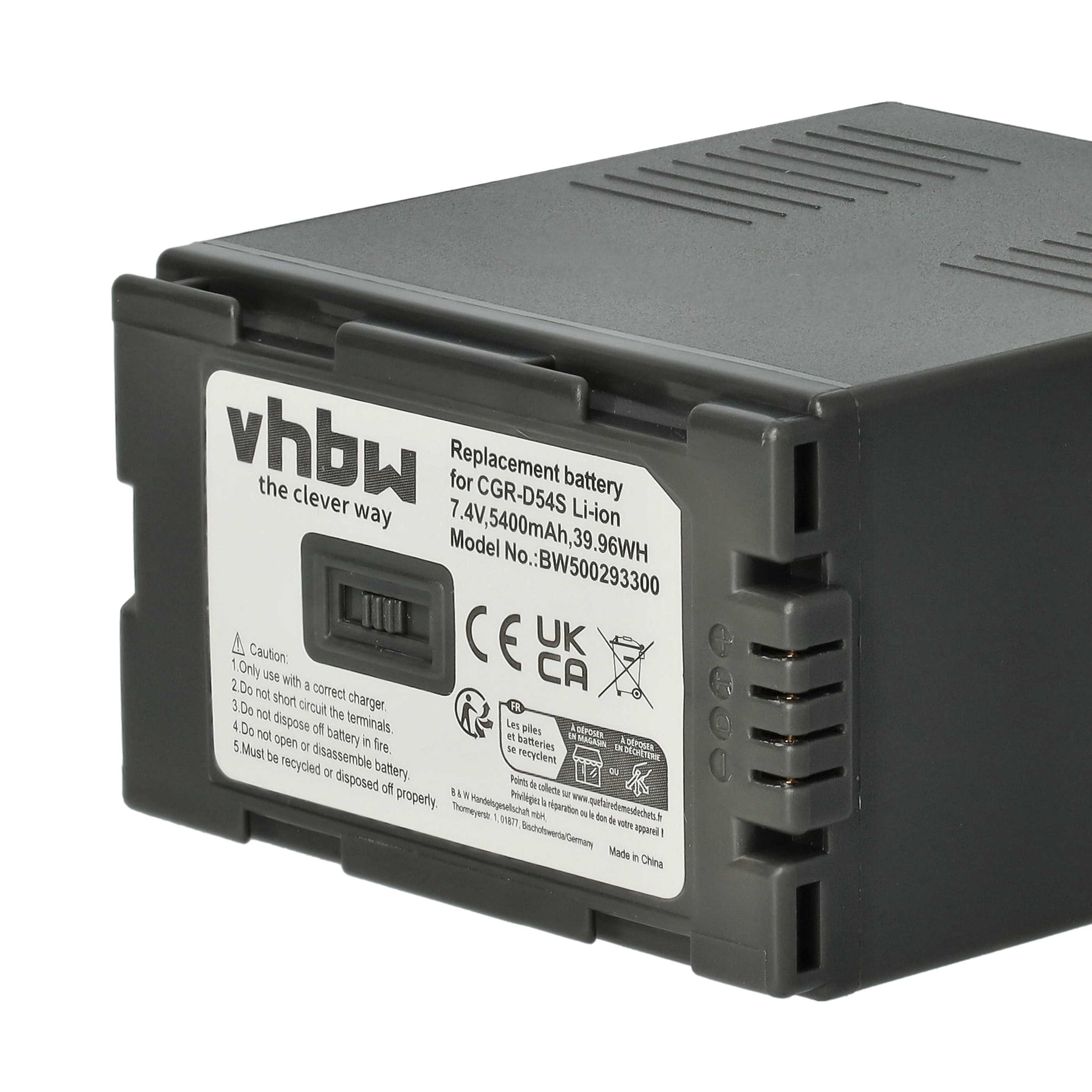 Battery replaces Hitachi DZ-BP28, DZ-BP16 - 5400mAh, 7.4V, Li-Ion