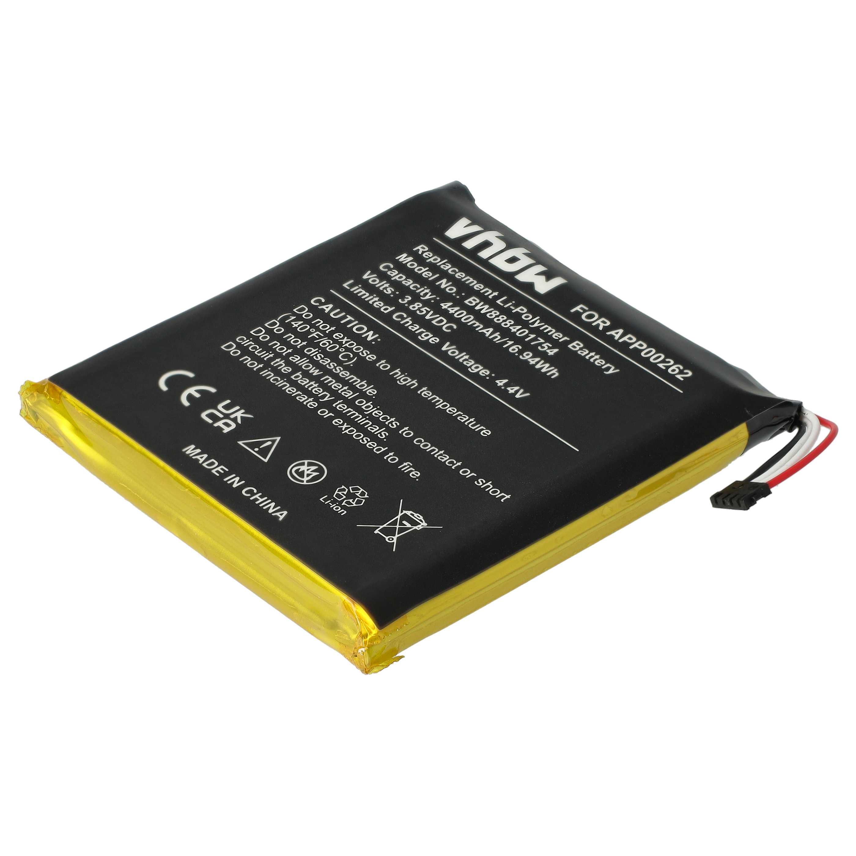 Batteria sostituisce Caterpillar 1ICP8/59/66 per cellulare Caterpillar - 4400mAh 3,85V Li-Poly - presa nera