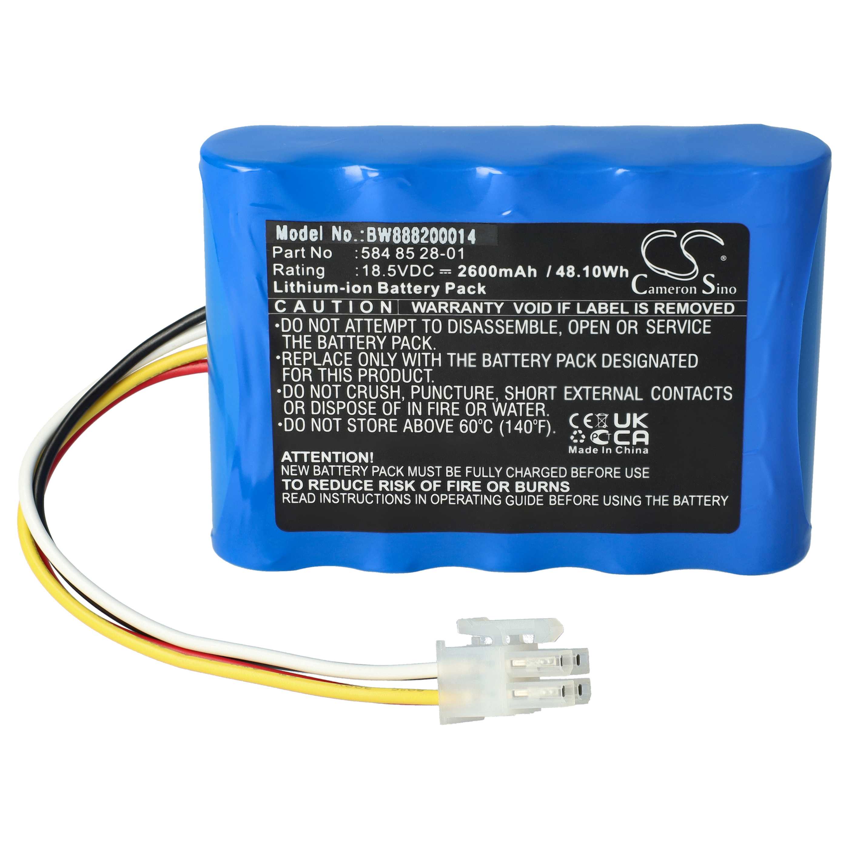alimentatore, batteria 2600 mAh, cavo da 30 m per per Gardena R40Li, Sileno City, Husqvarna Automower 310, 105, 305
