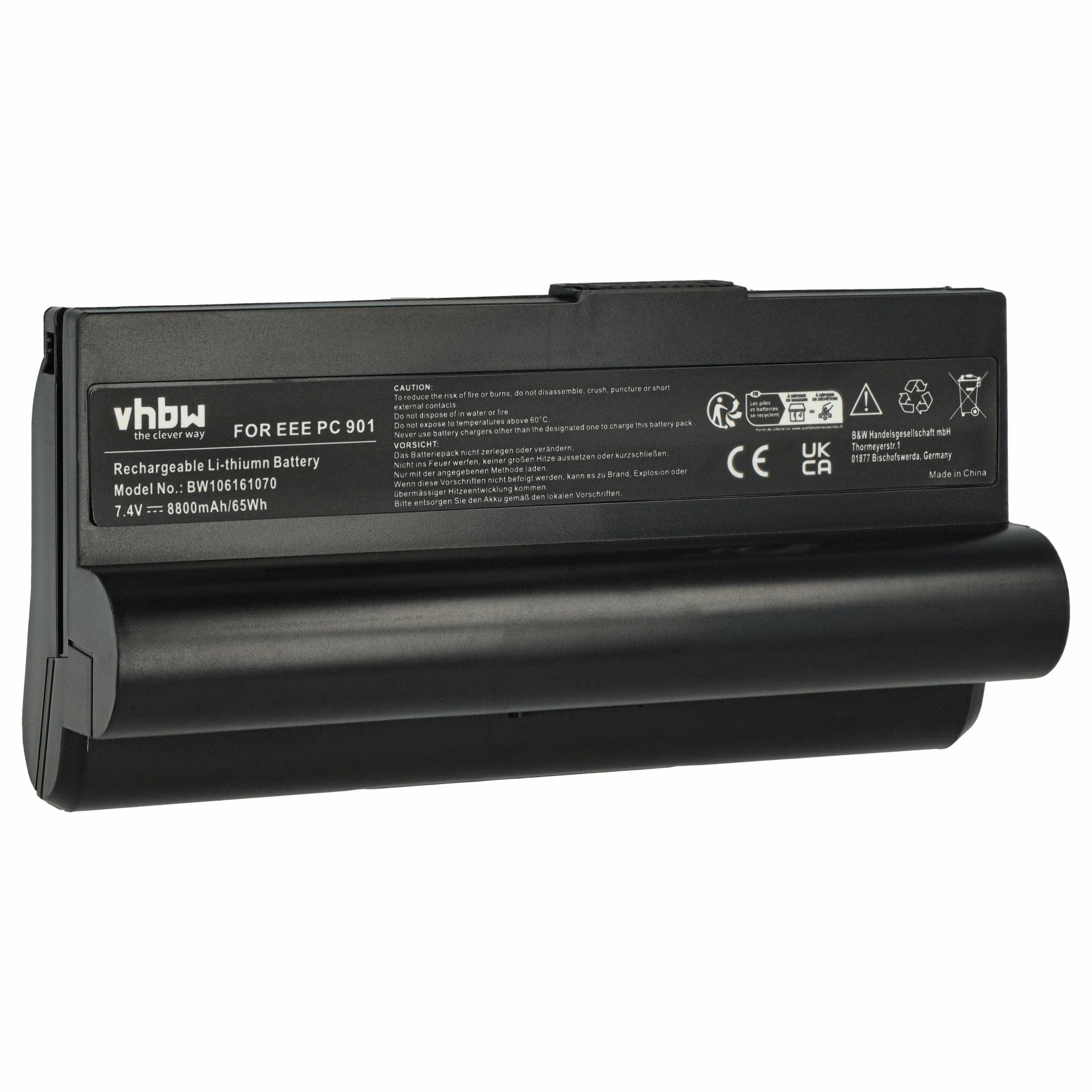 Akumulator do laptopa zamiennik Asus A22-701, P22-900, A22-700 - 8800 mAh 7,4 V Li-Ion, czarny