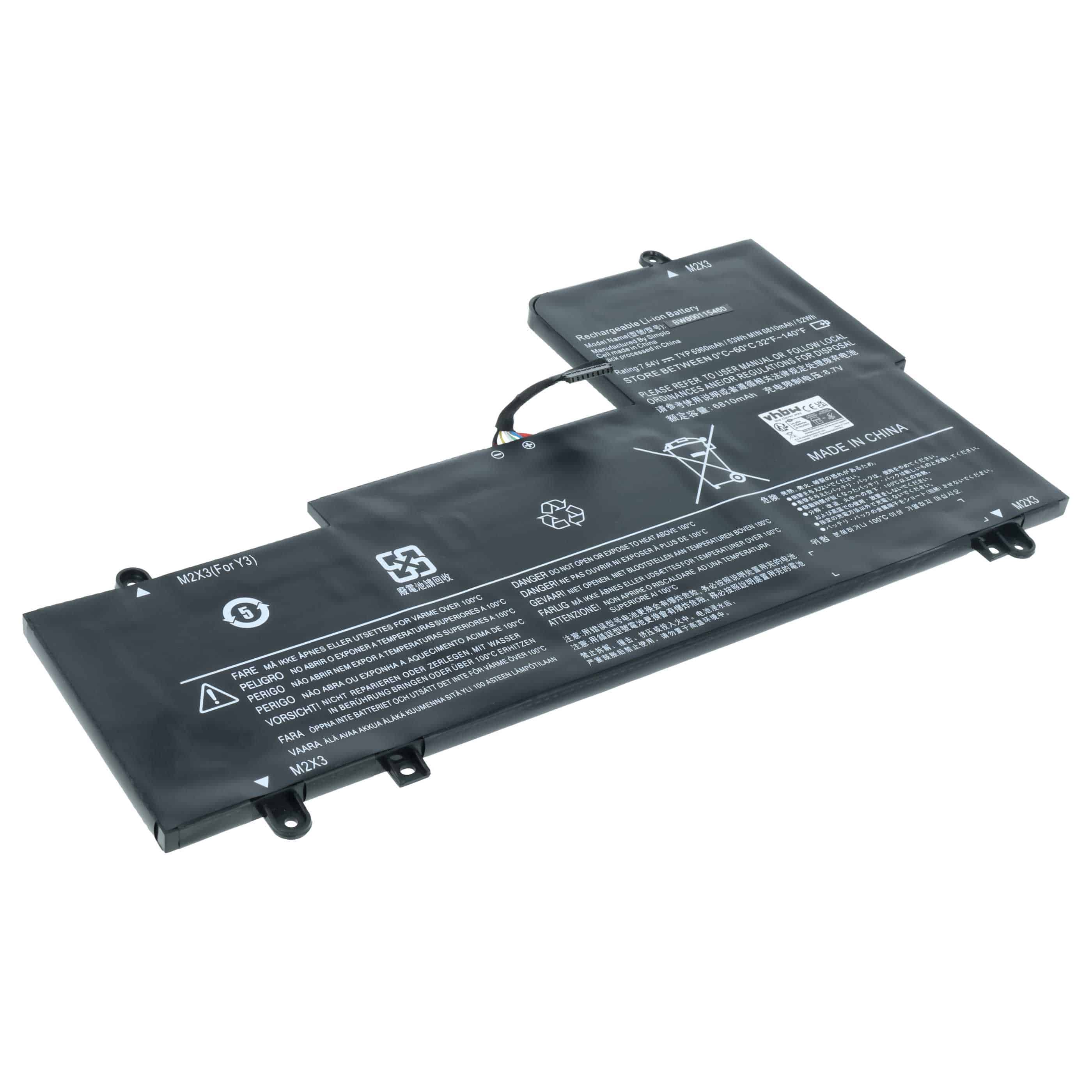 Akumulator do laptopa zamiennik Lenovo 5B10K90802, L15M4PC2, L15L4PC2, 5B10K90778 - 6960 mAh 7,64 V LiPo