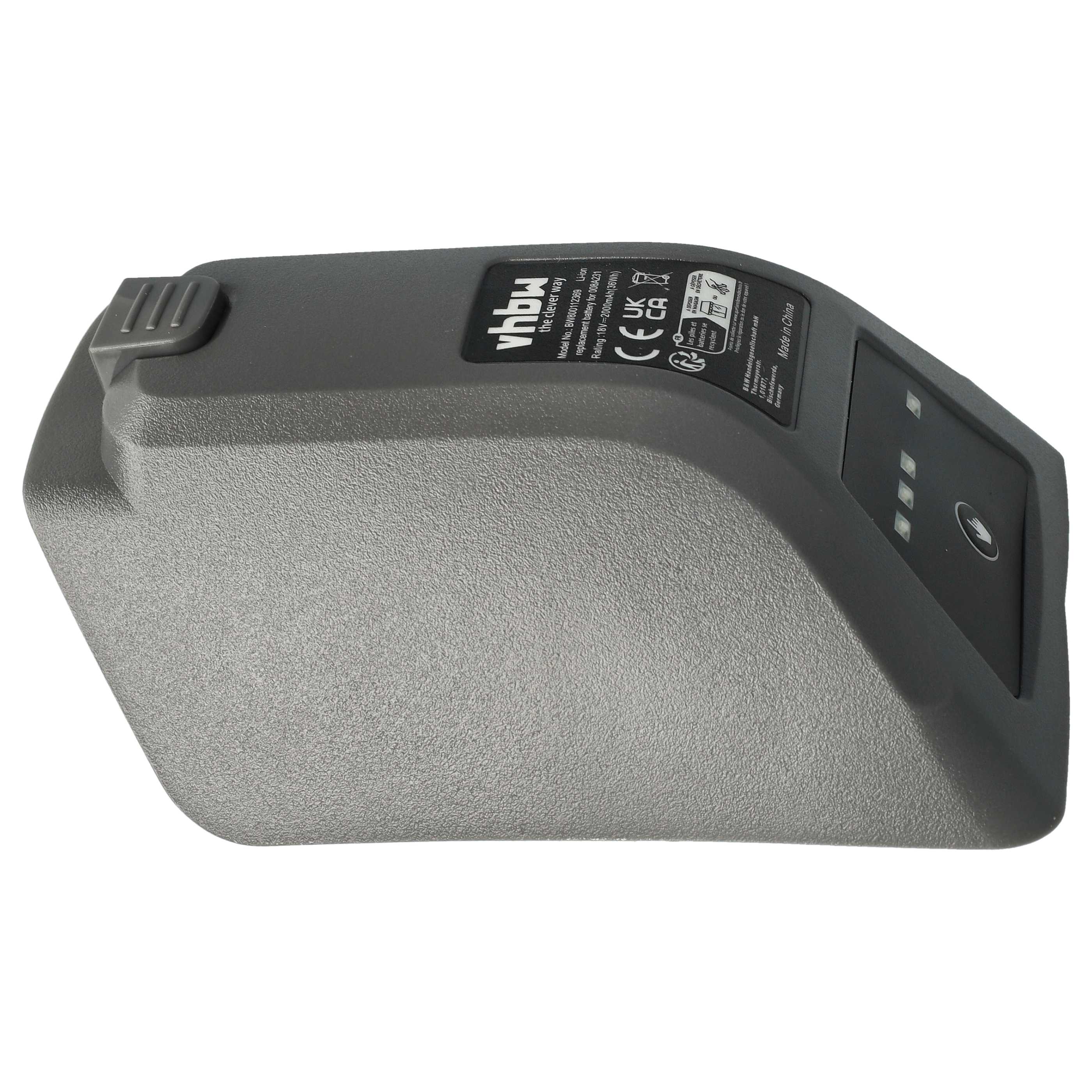 Battery replaces Gardena 008A231 Electric Power Tool - 2000 mAh, 18 V, Li-Ion