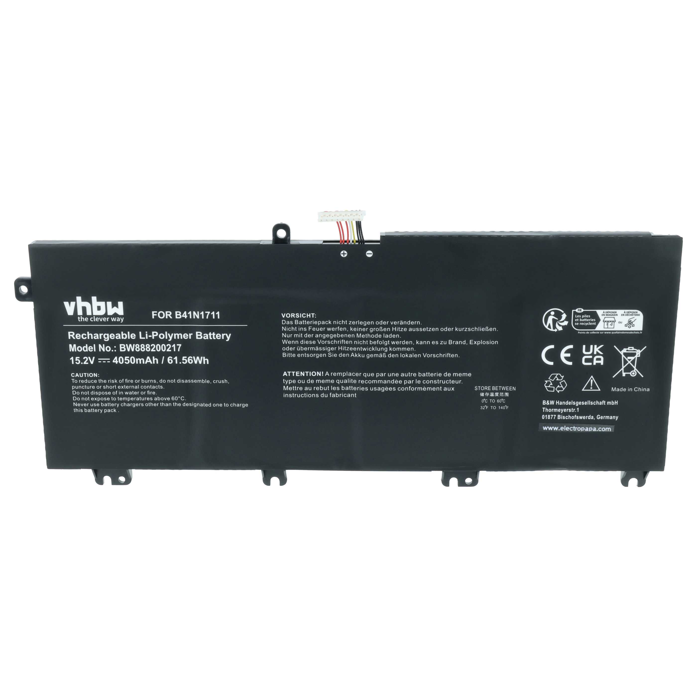 Akumulator do laptopa zamiennik Asus 0B200-02730100, B41N1711 - 4050 mAh 15,2 V LiPo