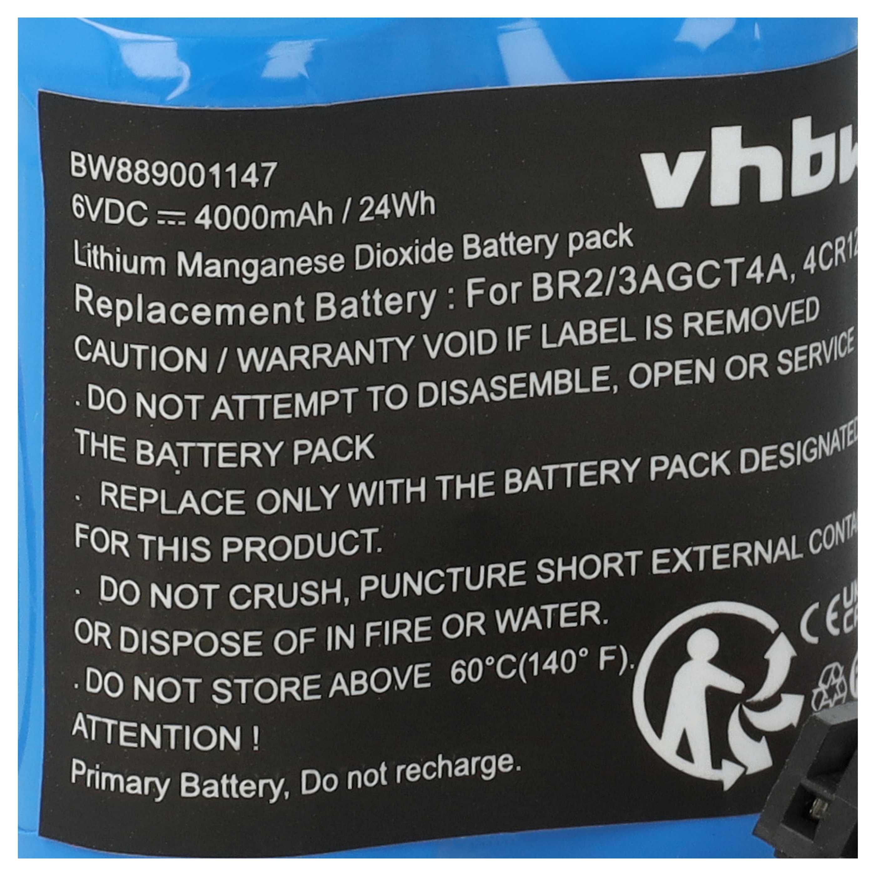 5x Bateria do PLC programowalnego sterownika zamiennik A06B-6114-K504, A98L-0031-0025 - 4000 mAh 6 V Li-MnO2