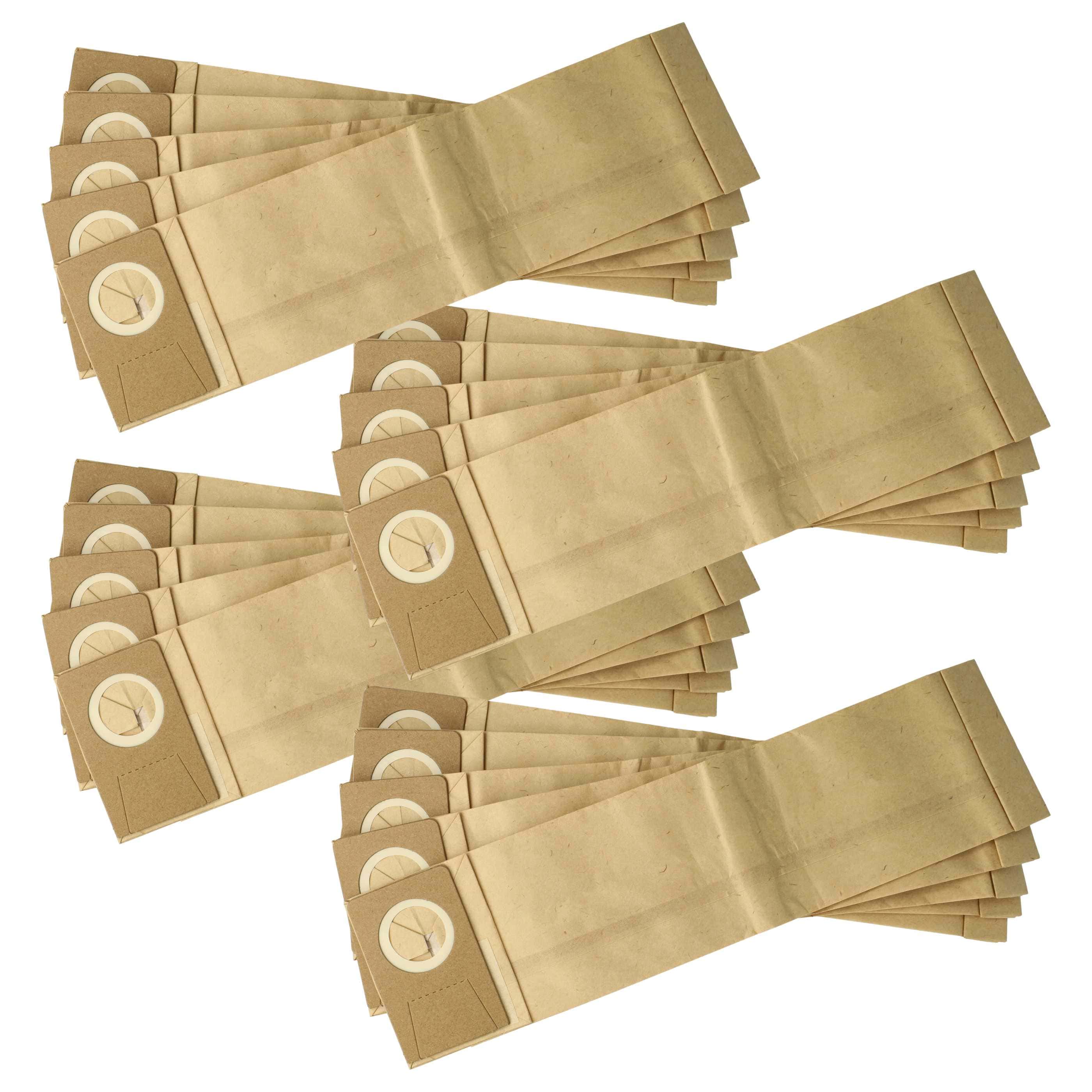 20x Sac remplace Johnson Diversy Tapiset 38, Tapiset 45, 8502.16 pour aspirateur Alto - carton, papier filtre