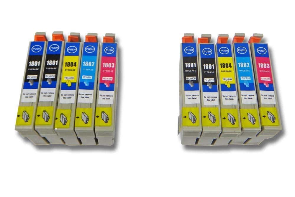 10x Cartouches remplace Epson T1801, T1802, T1803, T1804 pour imprimante