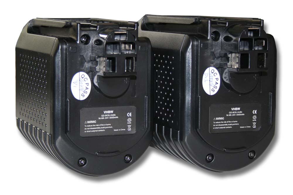 Batteries (2x pièces) remplace Bosch BAT019, 2 607 335 223 pour outil électrique - 3000 mAh, 24 V, NiMH
