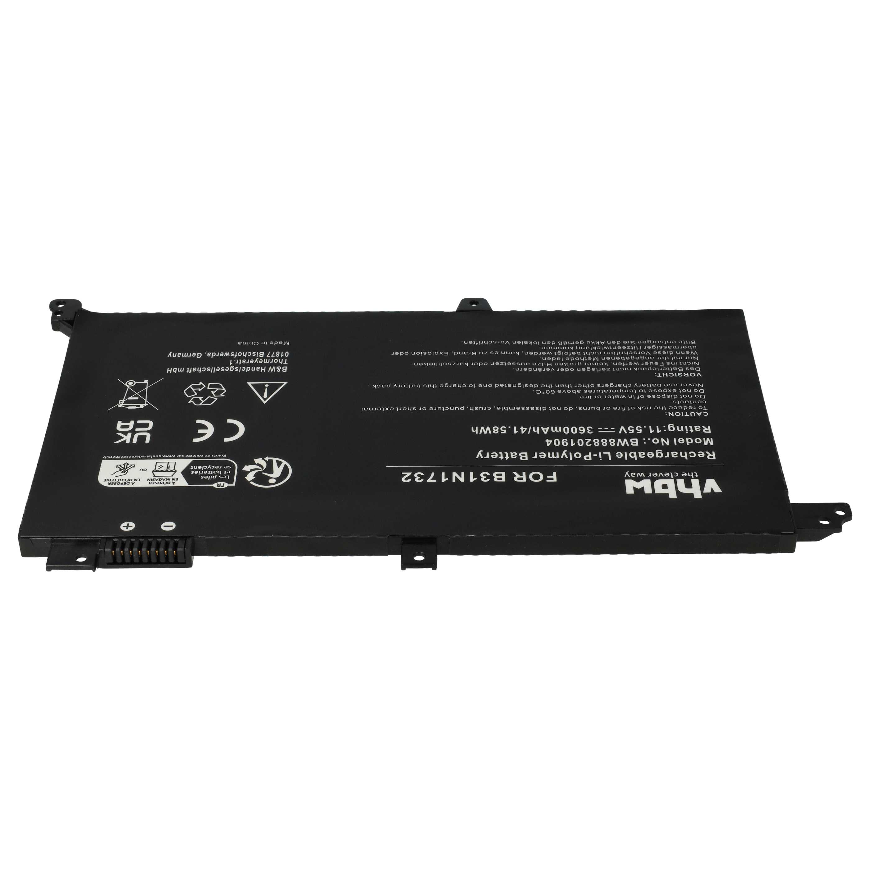 Akumulator do laptopa zamiennik Asus 0B200-02960000, 0B200-02960400, 3ICP5/57/81 - 3600 mAh 11,55 V Li-Ion