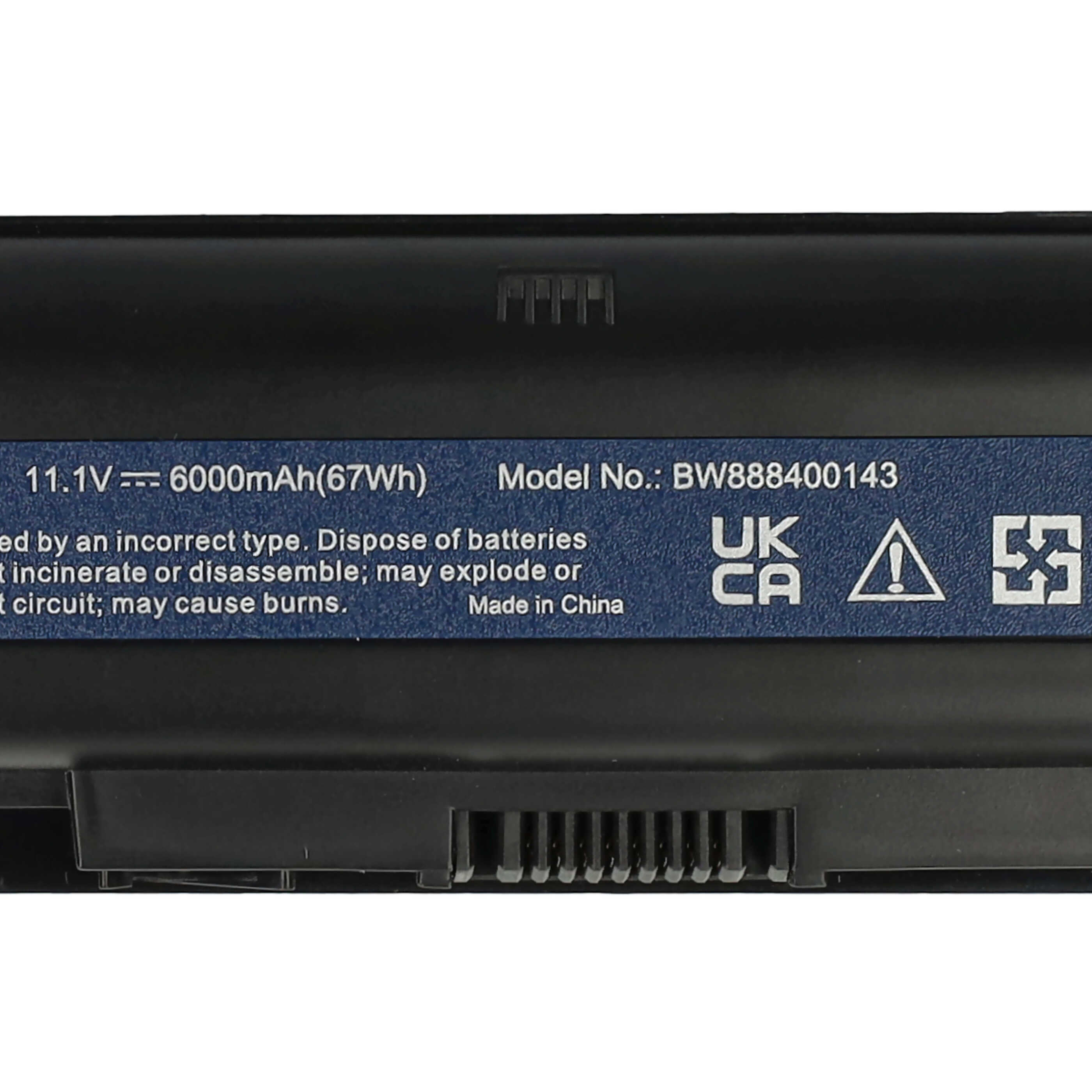 Batteria sostituisce HP 588178-141, 586028-341, 586006-321, 586006-361 per notebook HP - 6000mAh 11,1V Li-Ion