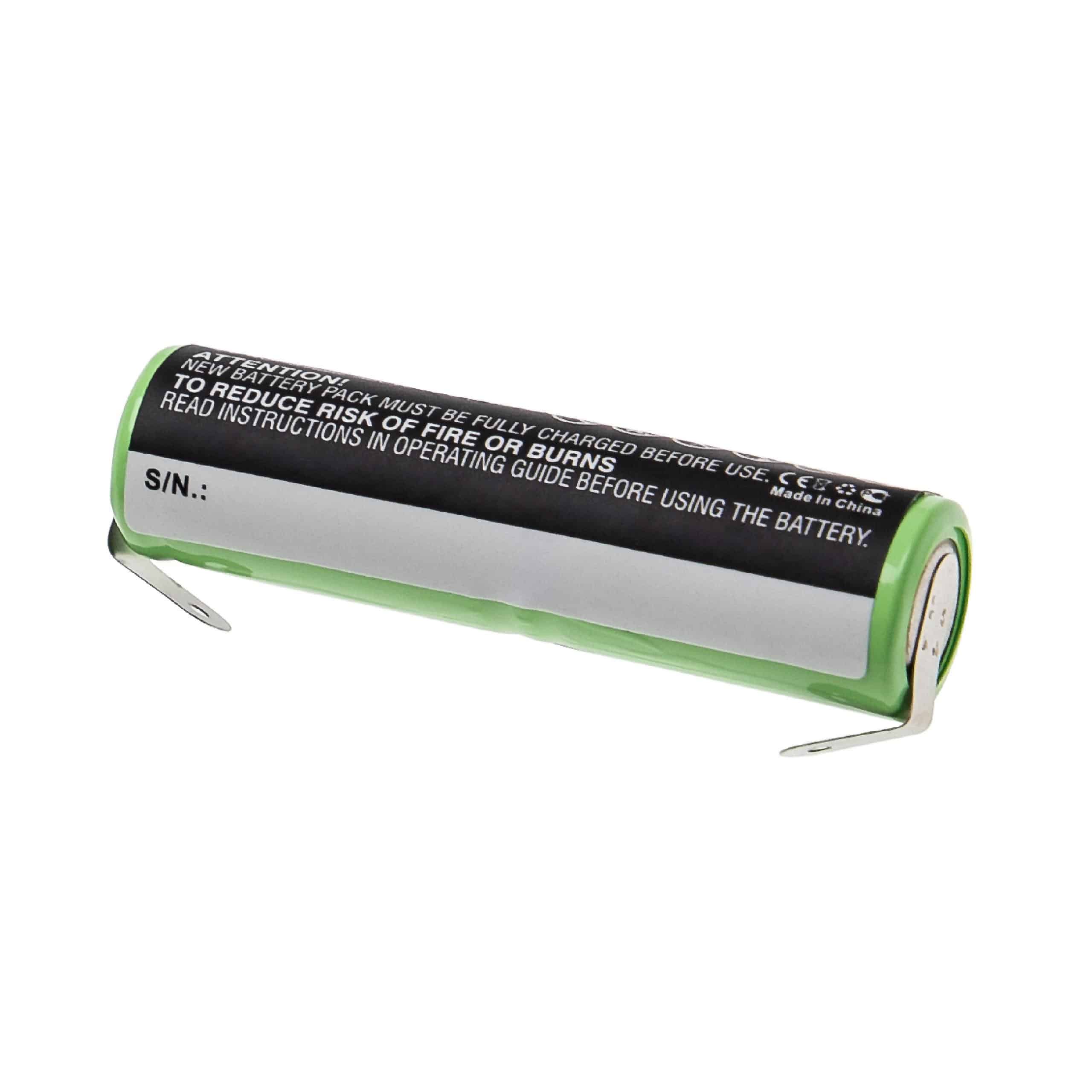 Batterie remplace Omron GP75AAH2A1H pour brosse à dents - 600mAh 2,4V NiMH