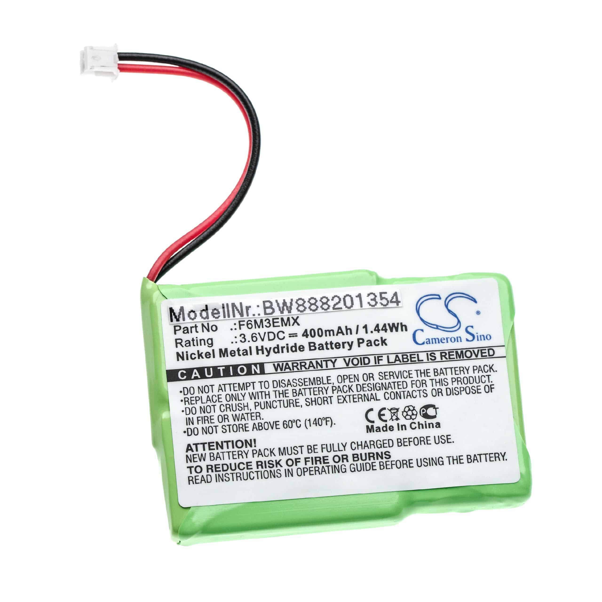 Landline Phone Battery Replacement for Agfeo McNairF6M3EMX, F6M3EMX - 400mAh 3.6V NiMH
