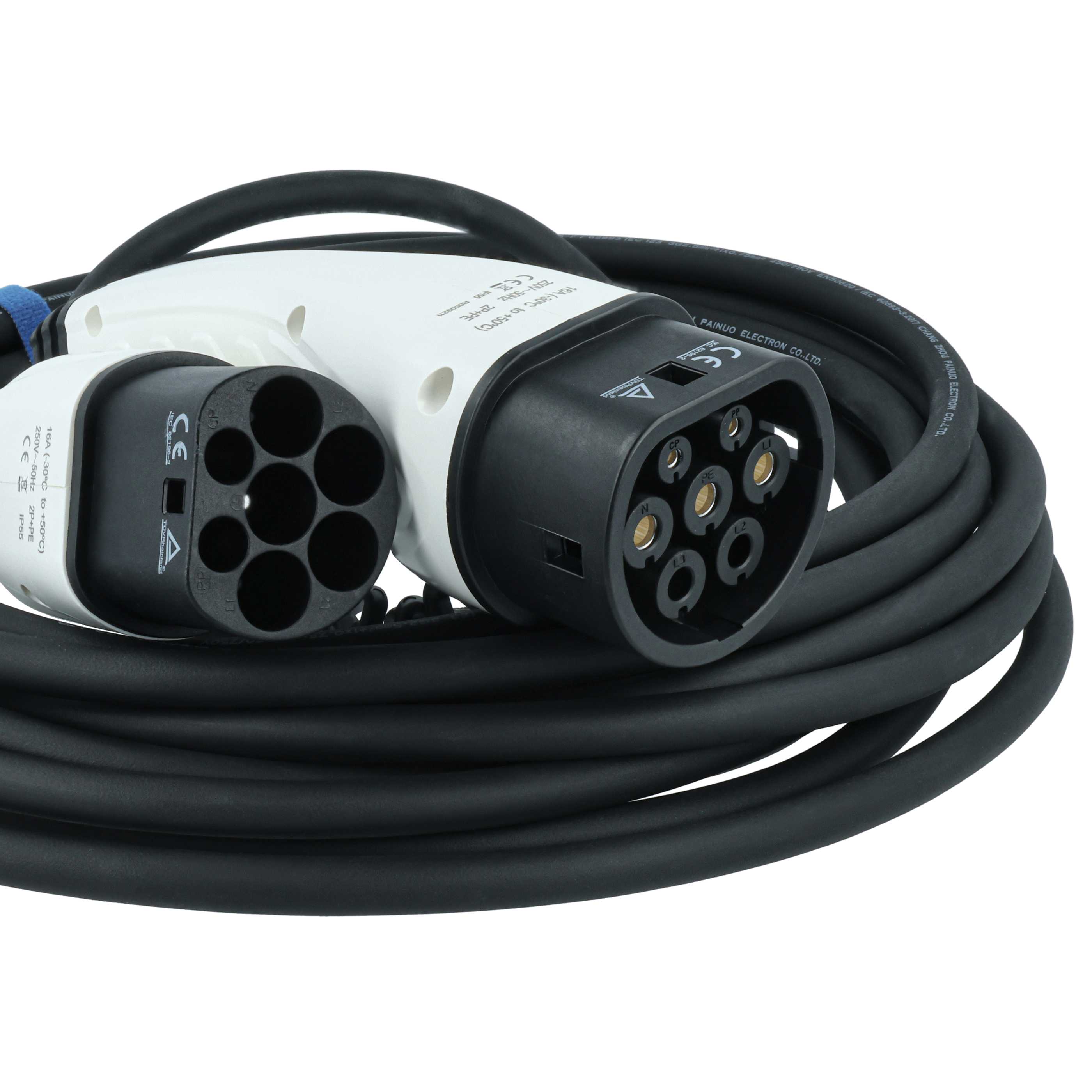 Charging Cable - Type 2 to Type 2 Cable, Single-Phase, 16 A, 3.5 kW, 10 m