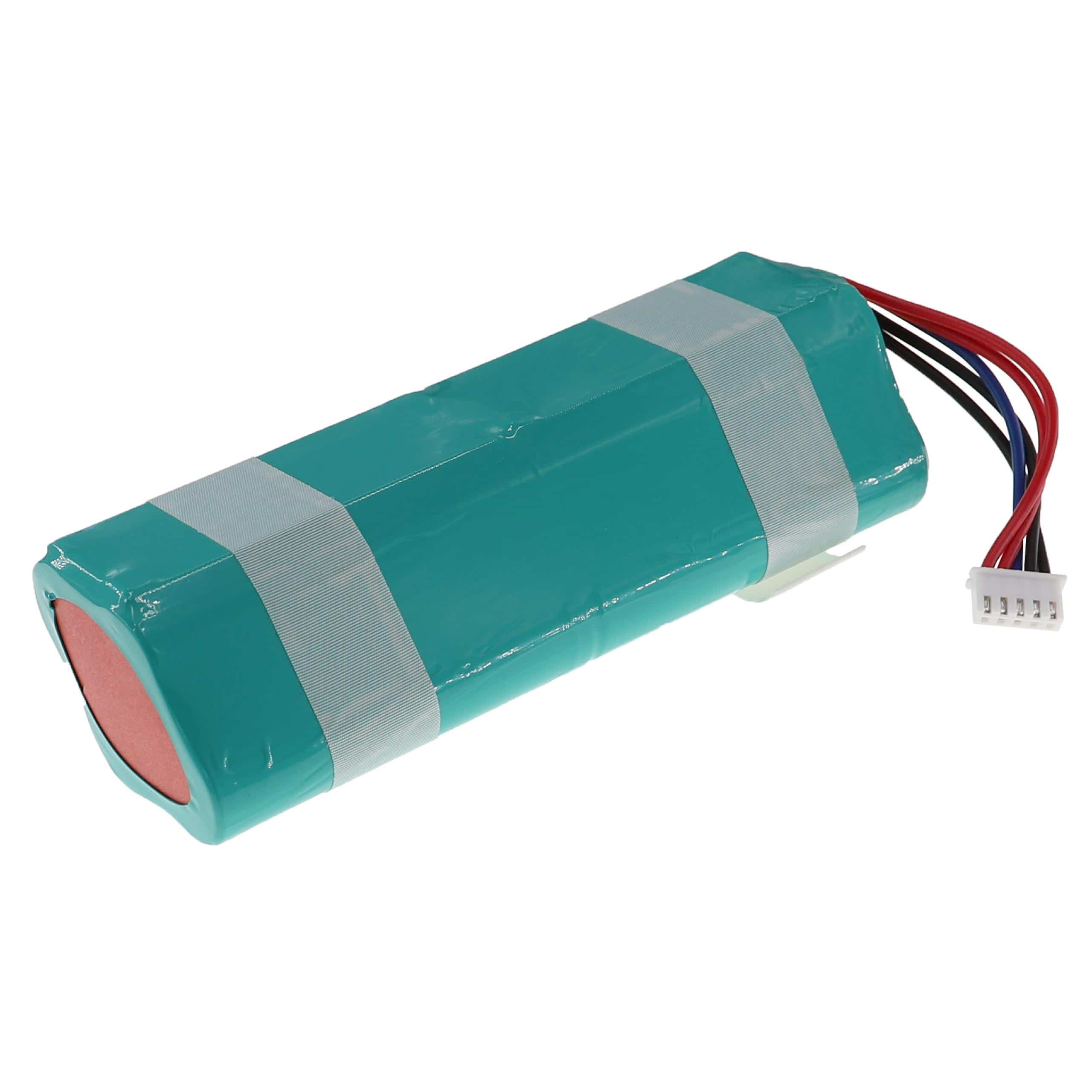 Batterie remplace Ecovacs 201-1913-4200, 201-1913-4201 pour robot aspirateur - 5200mAh 14,4V Li-ion, turquoise