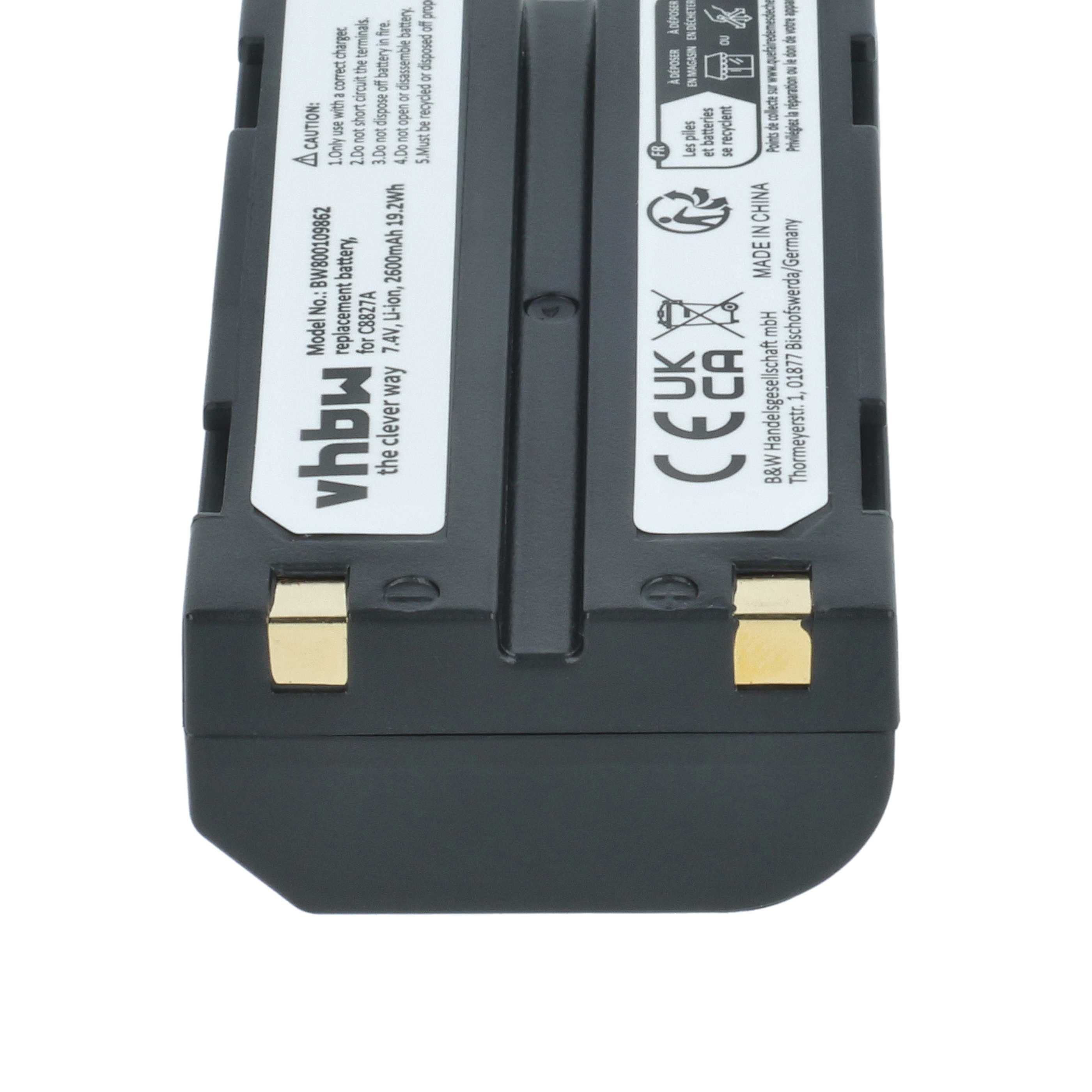 2x Battery replaces CHC 1906110059 - 2600mAh, 7.4V, Li-Ion