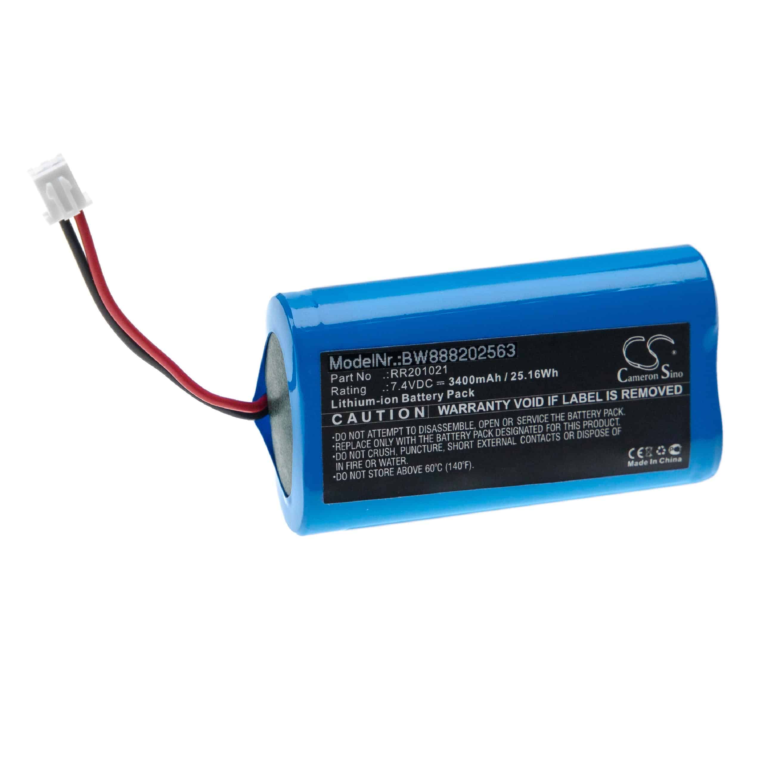 Batería reemplaza RR201021 para empalmador Infralan - 3400 mAh 7,4 V Li-Ion