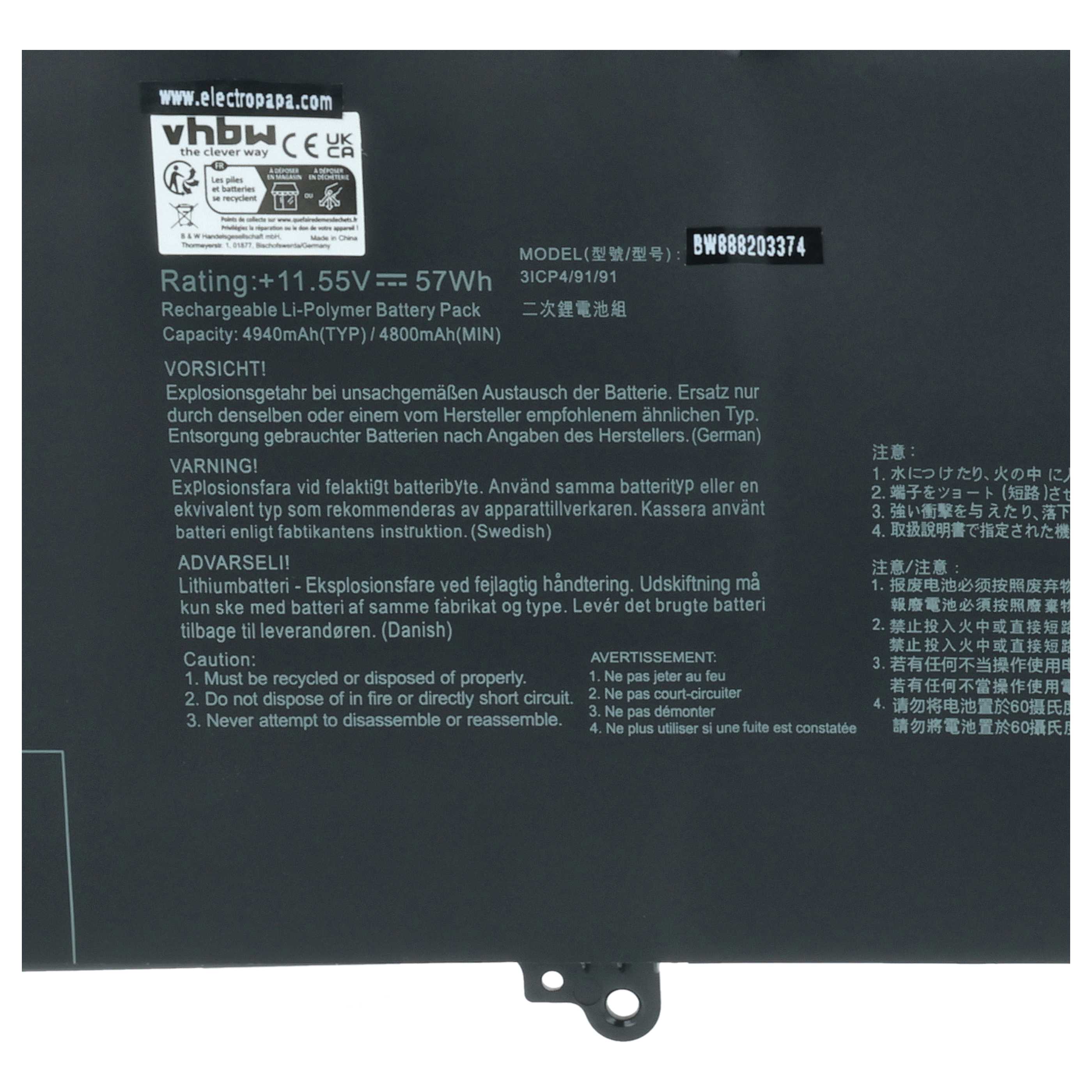 Akumulator do laptopa zamiennik Asus 0B200-02750000, C31N1714 - 4850 mAh 11,52 V LiPo