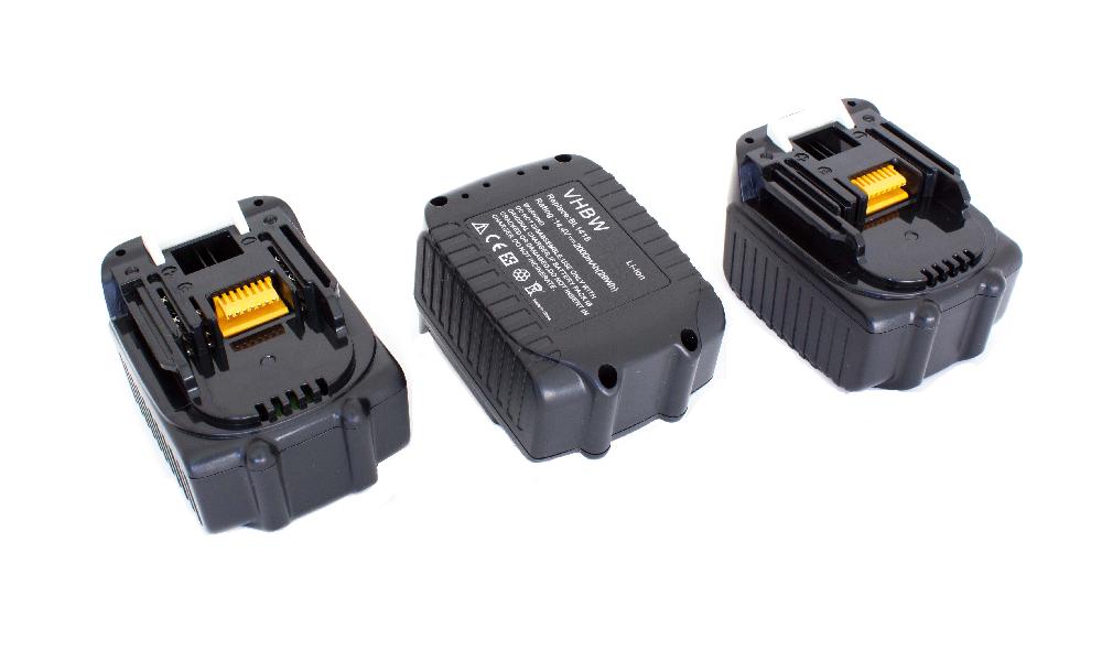 Batteries (3x pièces) remplace Makita 194065-3, 194066-1 pour outil électrique - 2000 mAh, 14,4 V, Li-ion