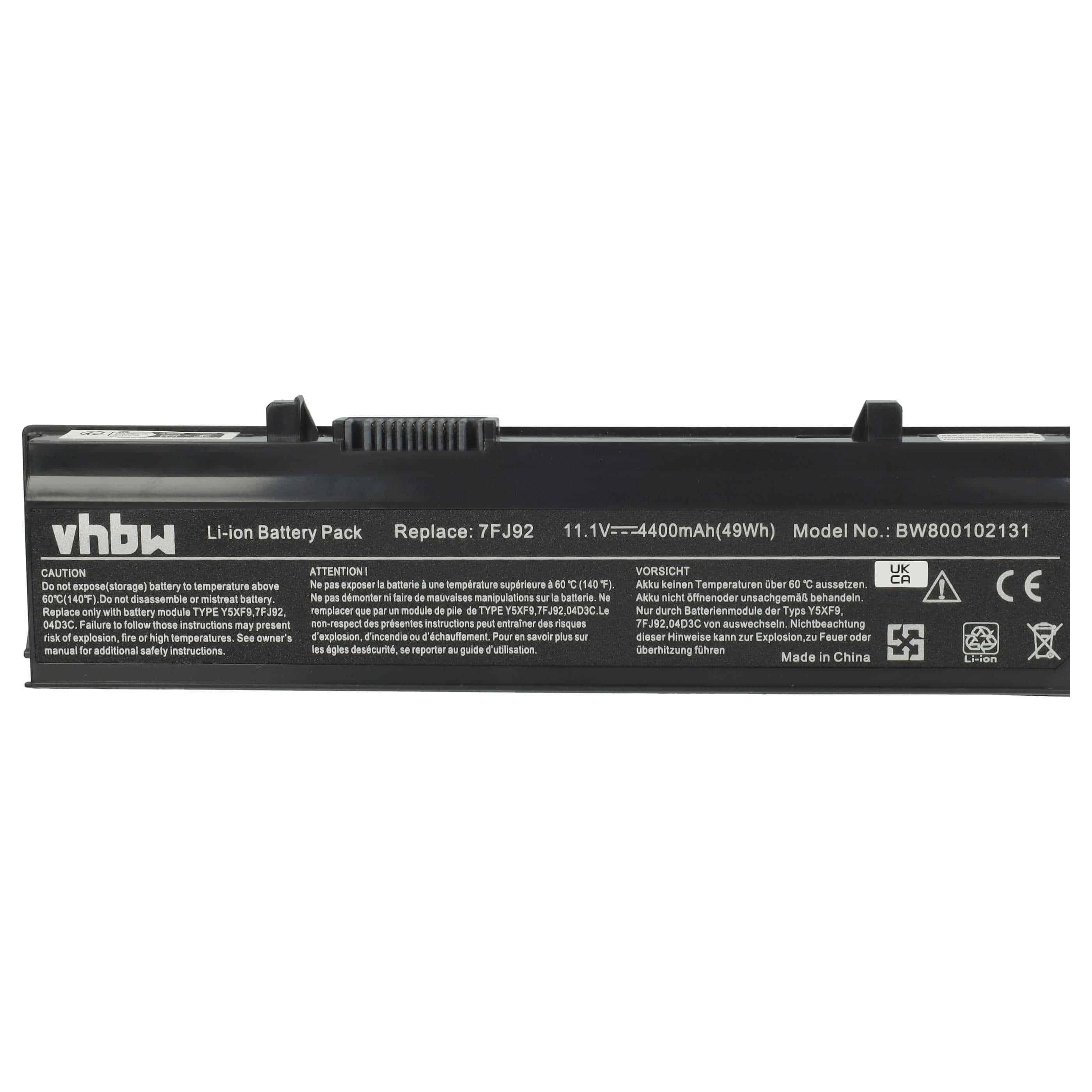 Akumulator do laptopa zamiennik Dell 0TXWRR, 312-0997, 04D3C, 04GN0G - 4400 mAh 11,1 V Li-Ion, czarny