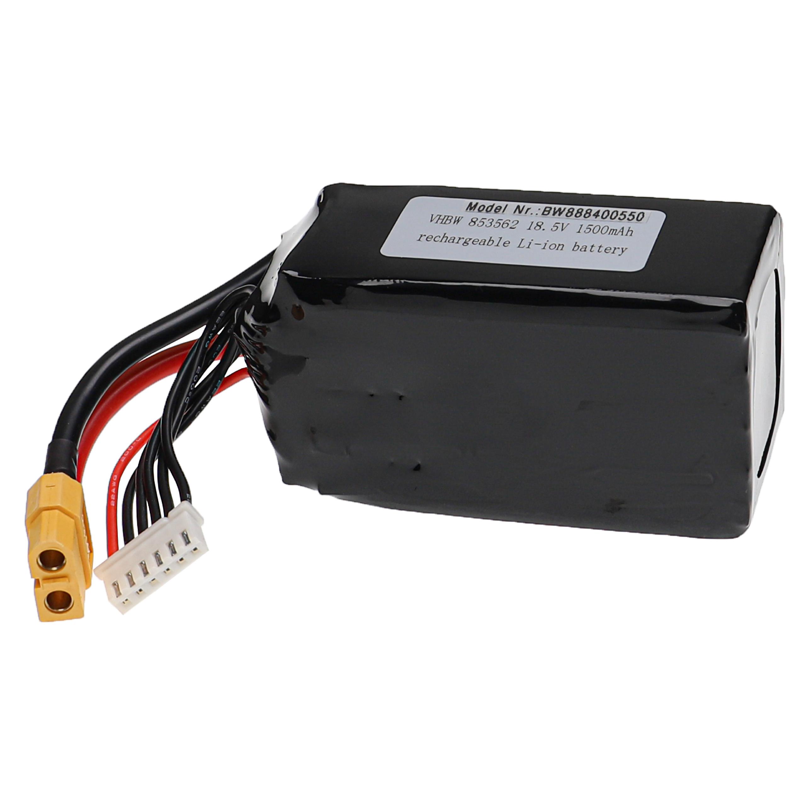 Batterie modèle radio-télécommandé - 1500mAh 18,5V Li-polymère, XT60