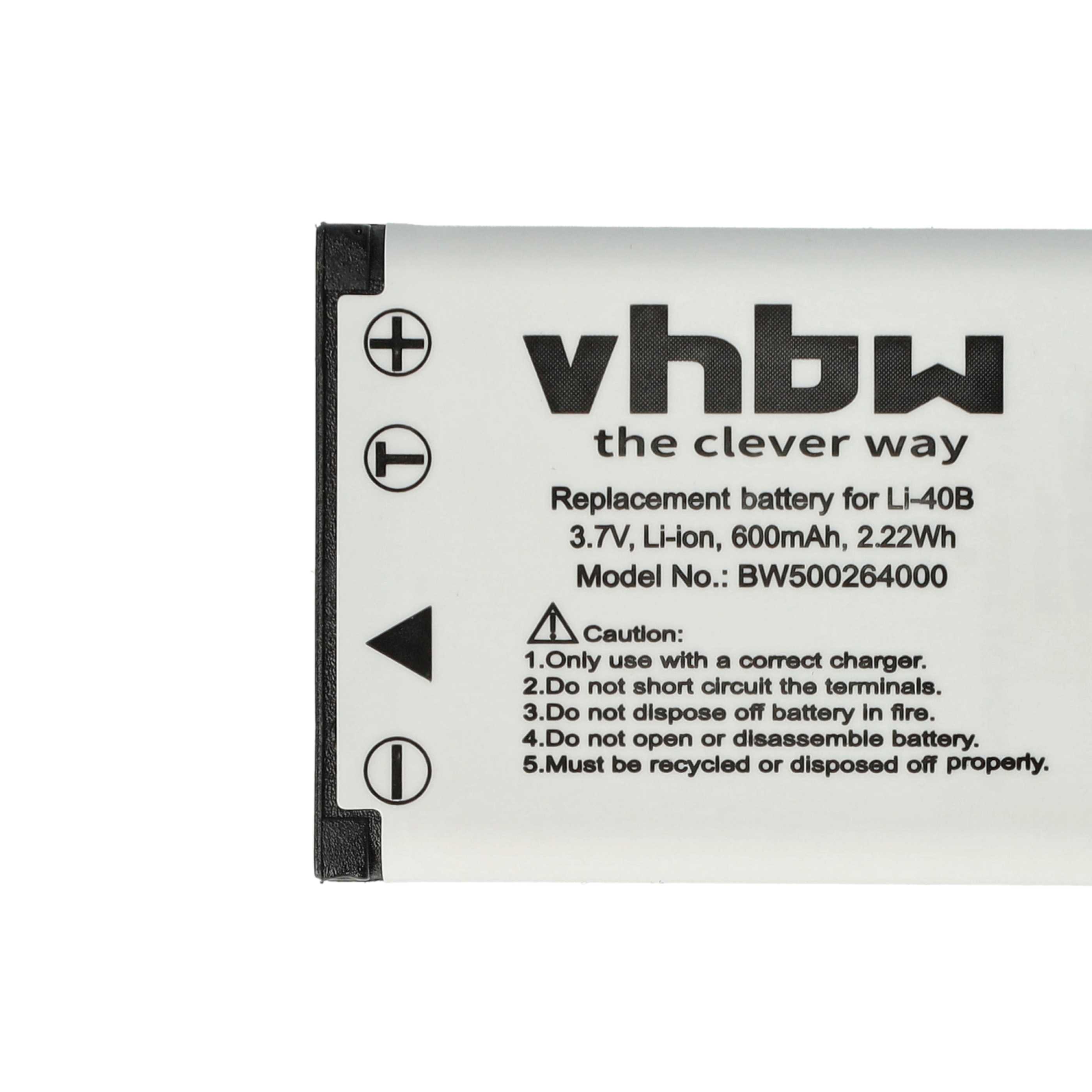Battery Replacement for Fuji / Fujifilm NP-45A, NP-45 - 600mAh, 3.7V, Li-Ion