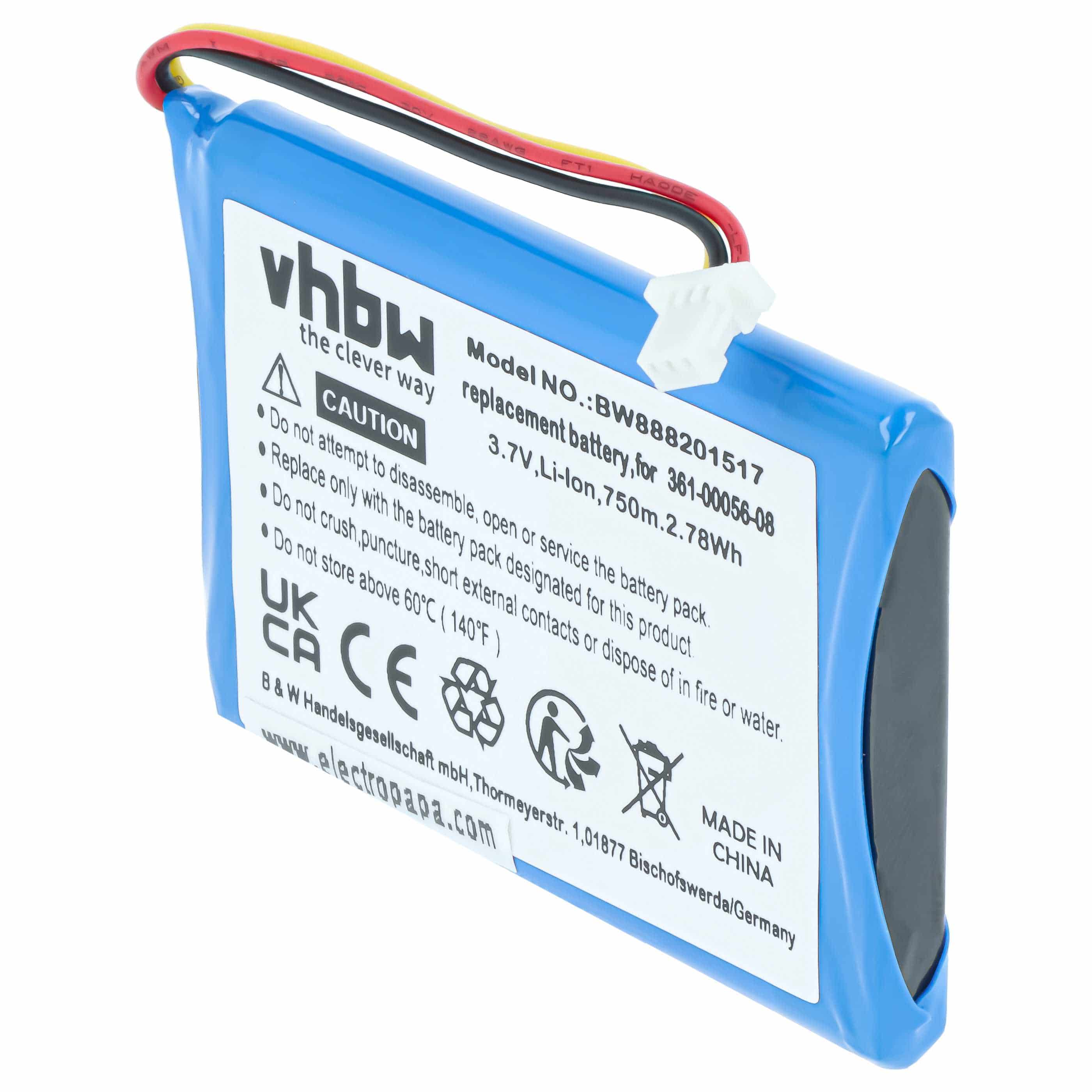 Akumulator do nawigacji GPS zamiennik Garmin 361-00045-00, 1ICP5/34/45, 1ICP4/34/5 - 750 mAh 4,2 V LiPo