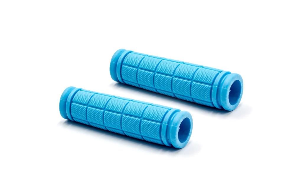 2x Handlebar Grips suitable for Bicycle, Mountain Bike - Hand Grips, Light Blue