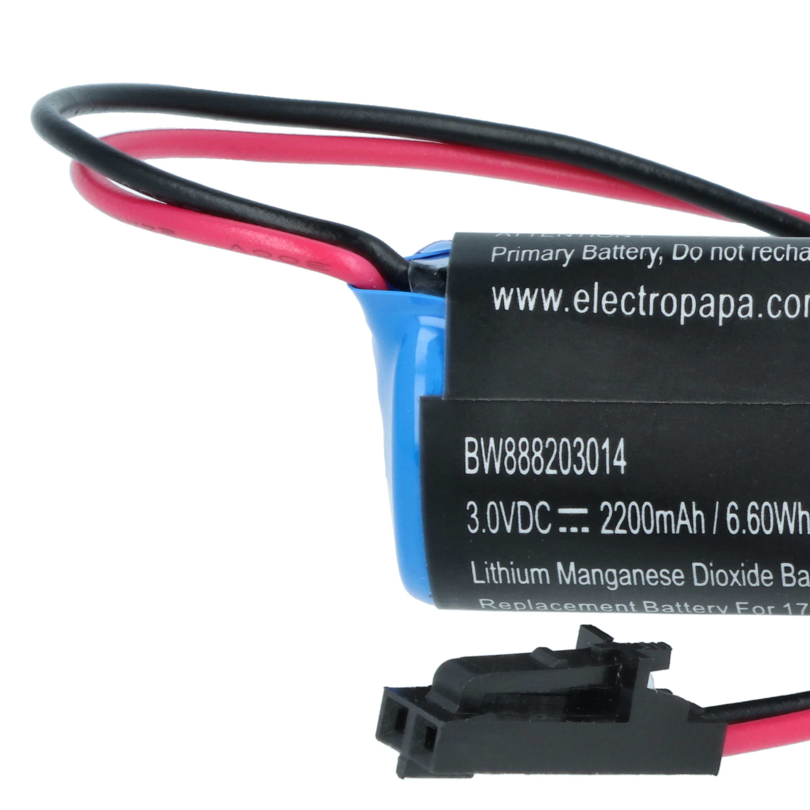 2x Bateria do PLC programowalnego sterownika zamiennik Allen Bradley 1770-XYC - 2200 mAh 3 V Li-MnO2