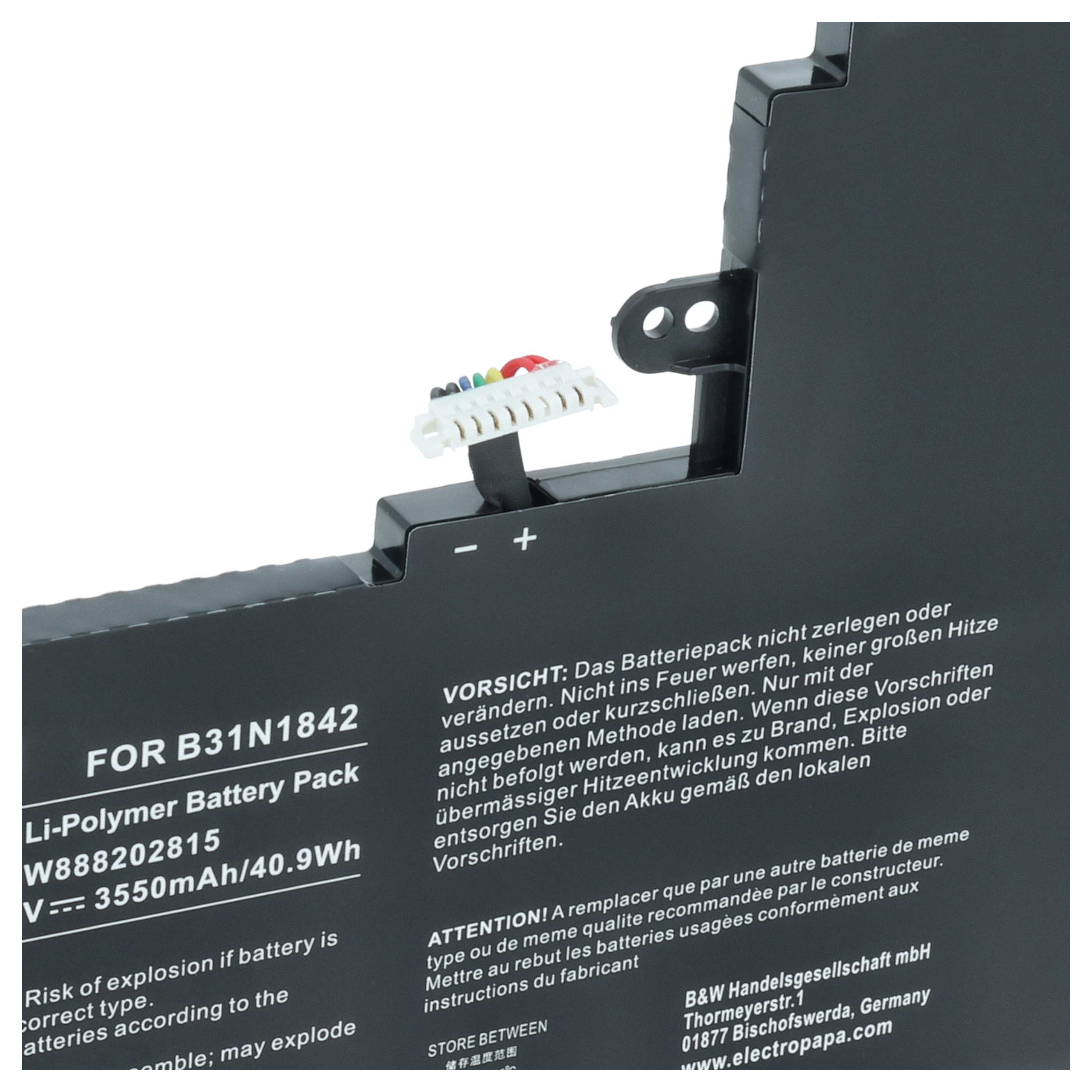 Batteria sostituisce Asus B31N1842, 0B200-03440000 per notebook - 3550mAh 11,52V Li-Poly