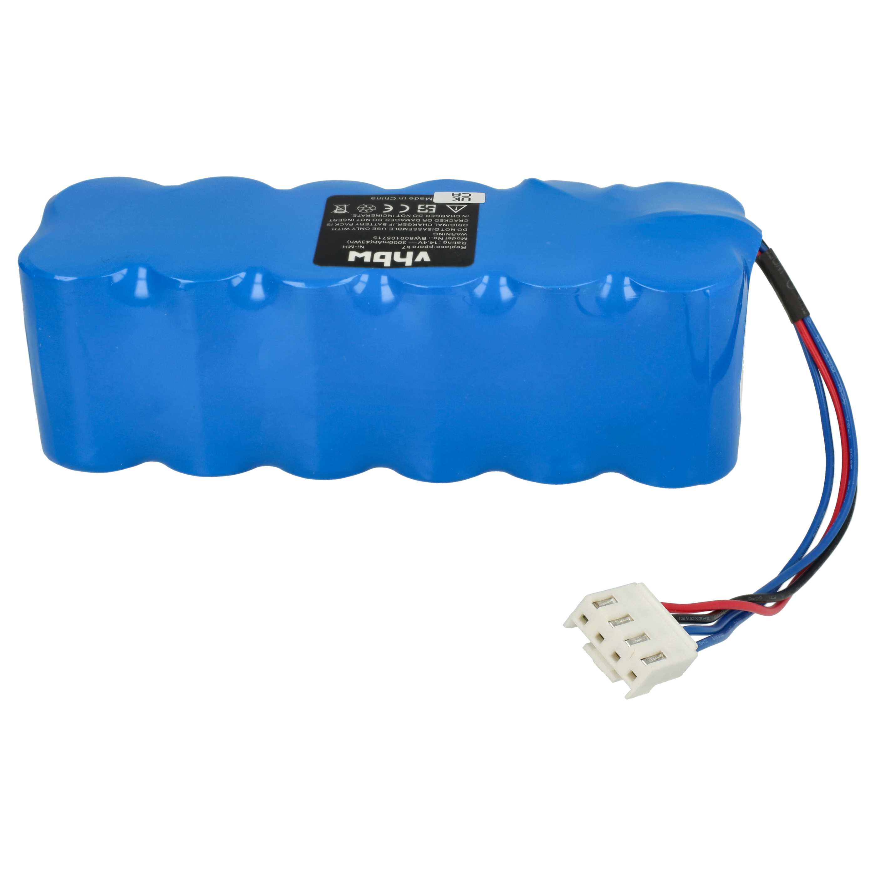 Battery replaces Mamirobot 12SC3000S1P for Mamirobot etc. 3000mAh, 14.4V, NiMH
