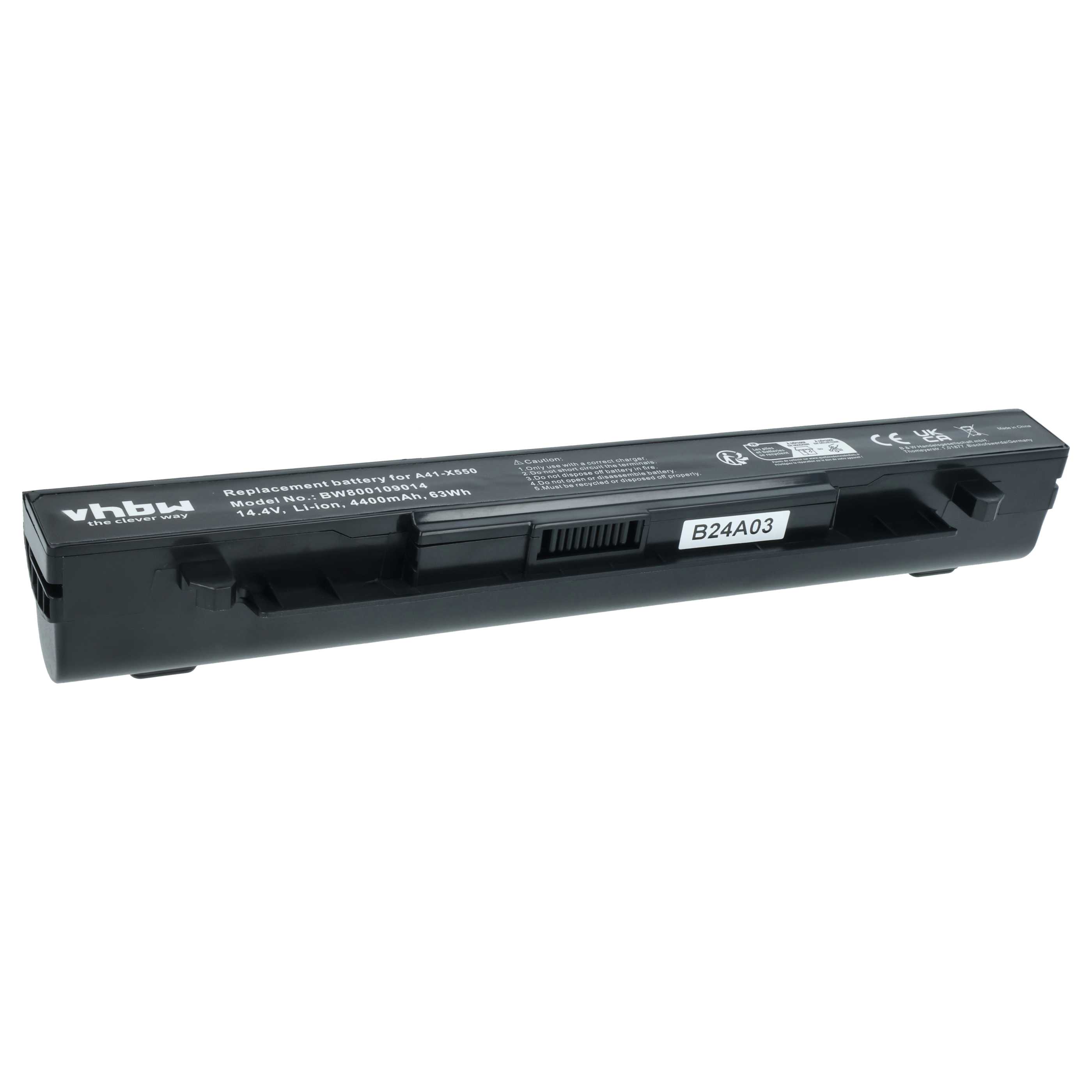 Akumulator do laptopa zamiennik Asus A41-X550, A41-X550A - 4400 mAh 14,4 V Li-Ion, czarny