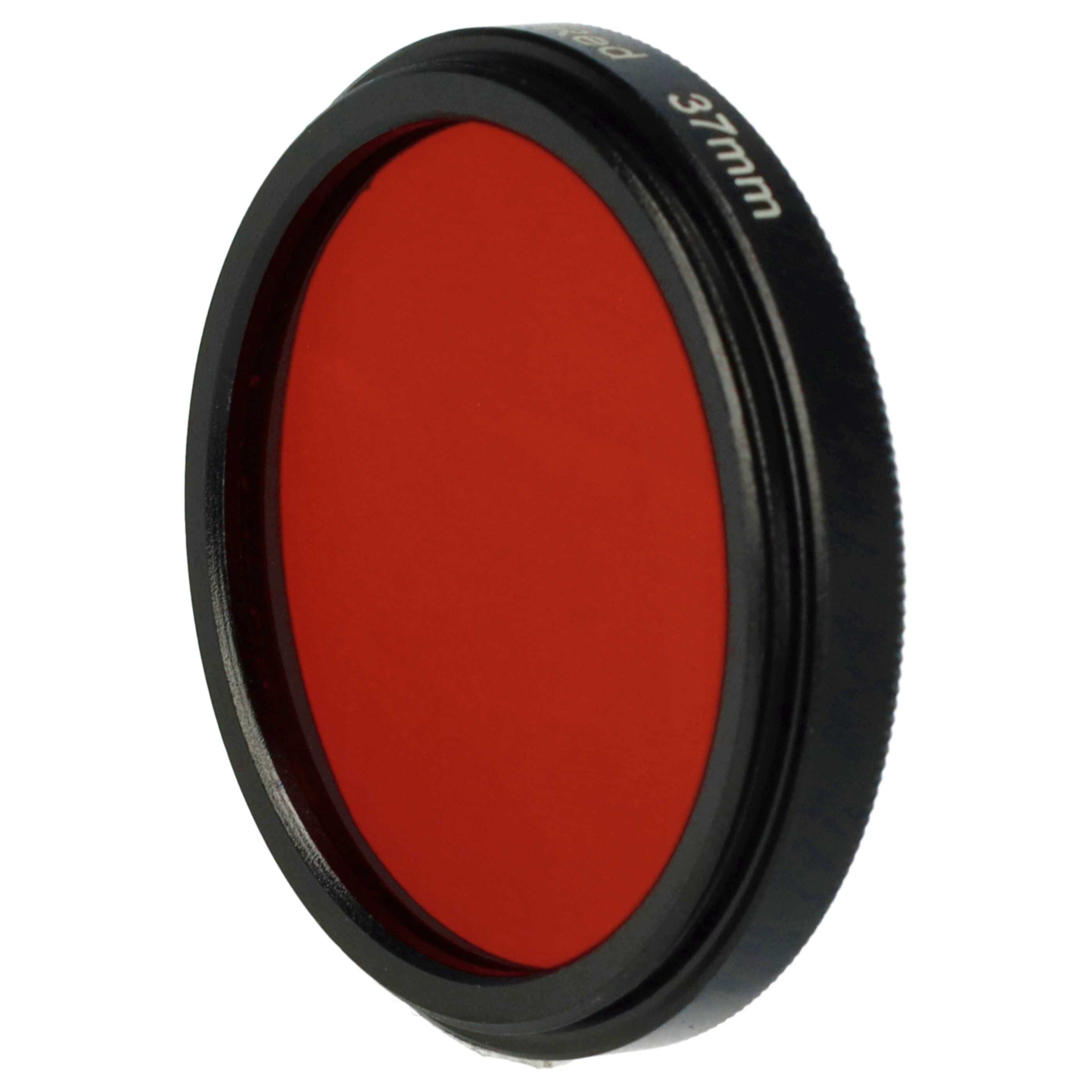 Filtr fotograficzny na obiektywy z gwintem 37 mm - filtr czerwony